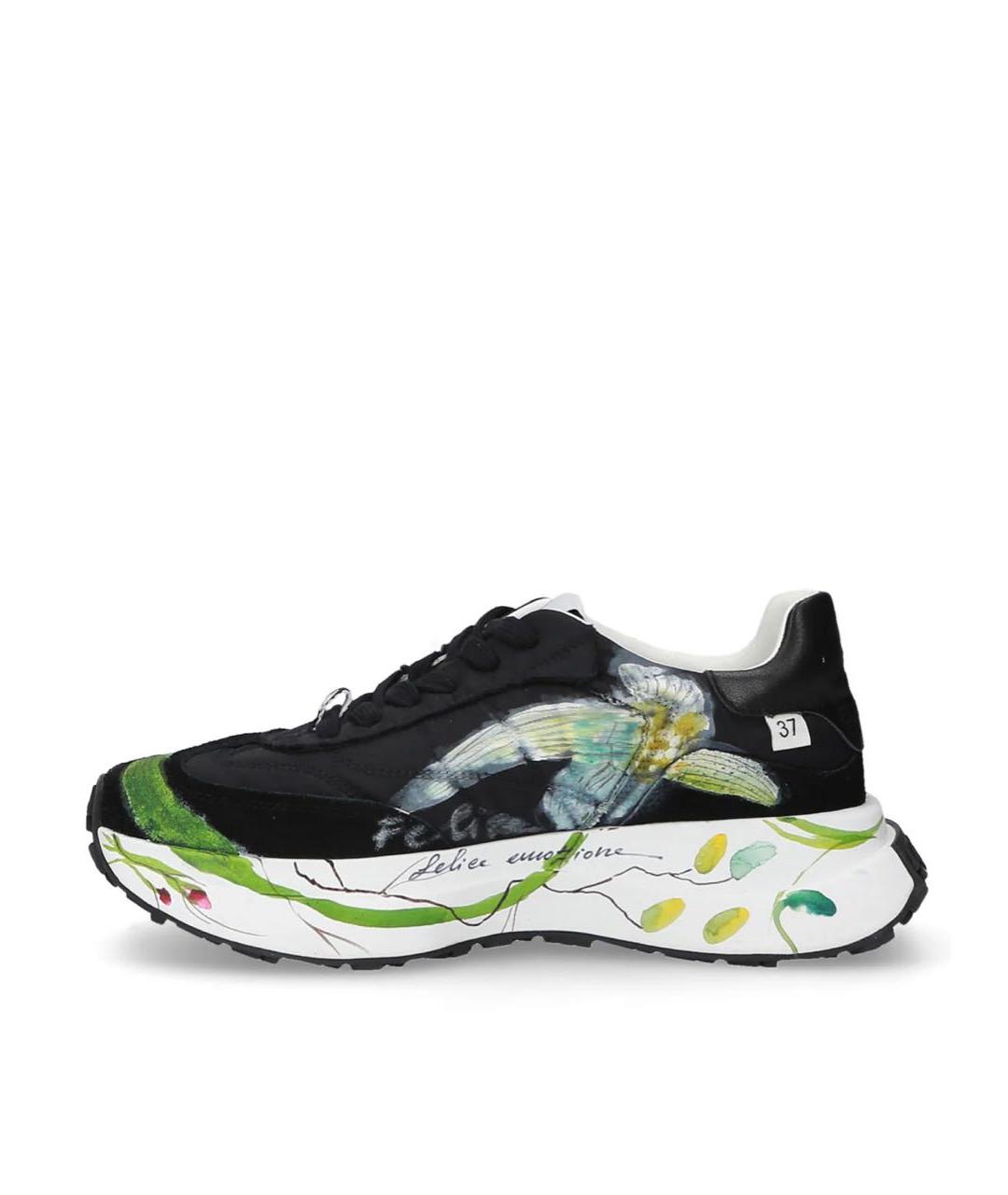 ELENA IACHI Черные кожаные кроссовки, фото 4