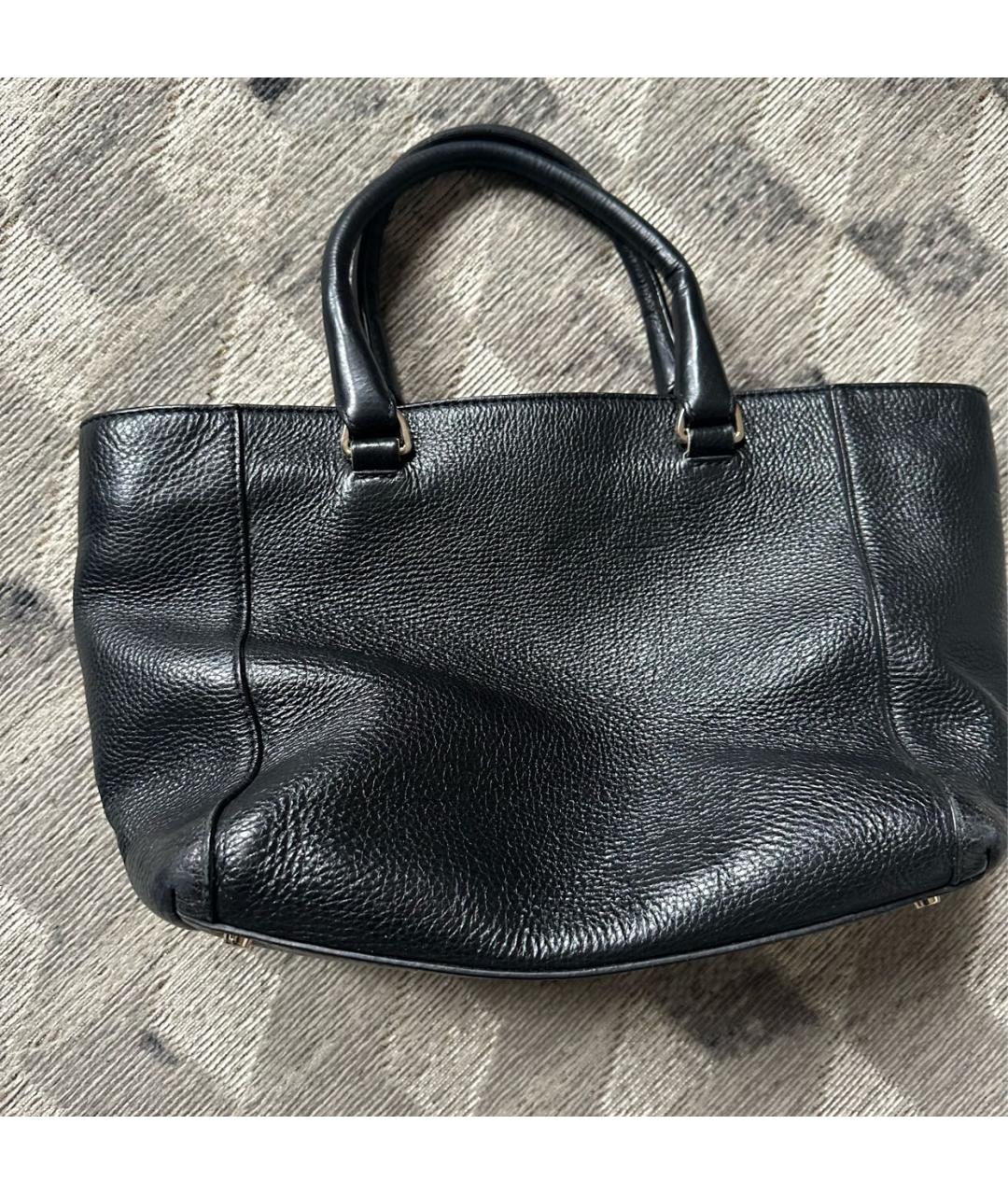 COCCINELLE Черная кожаная сумка с короткими ручками, фото 2