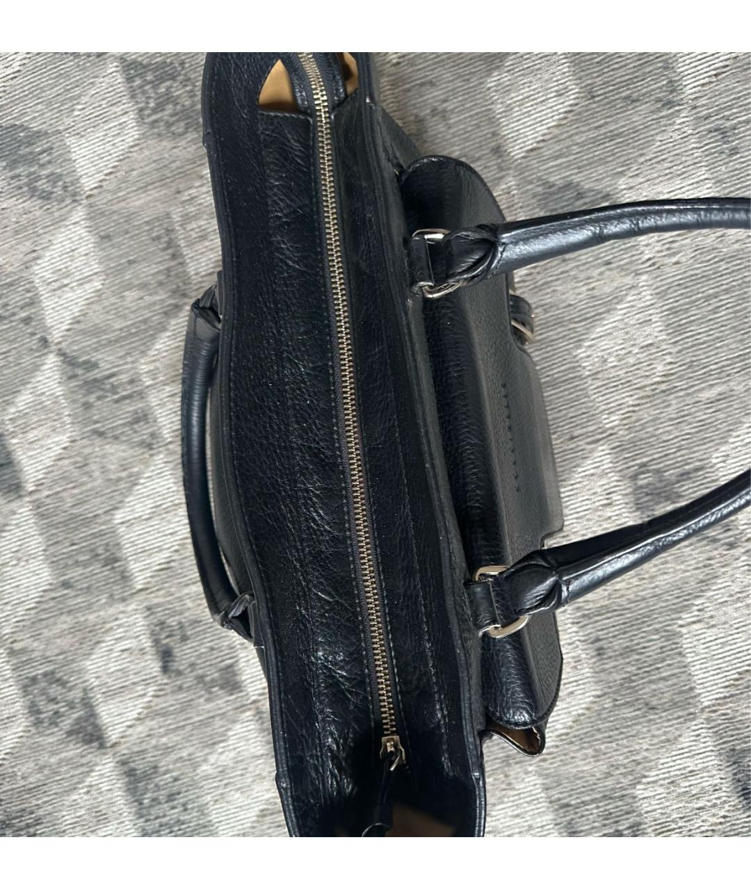 COCCINELLE Черная кожаная сумка с короткими ручками, фото 8