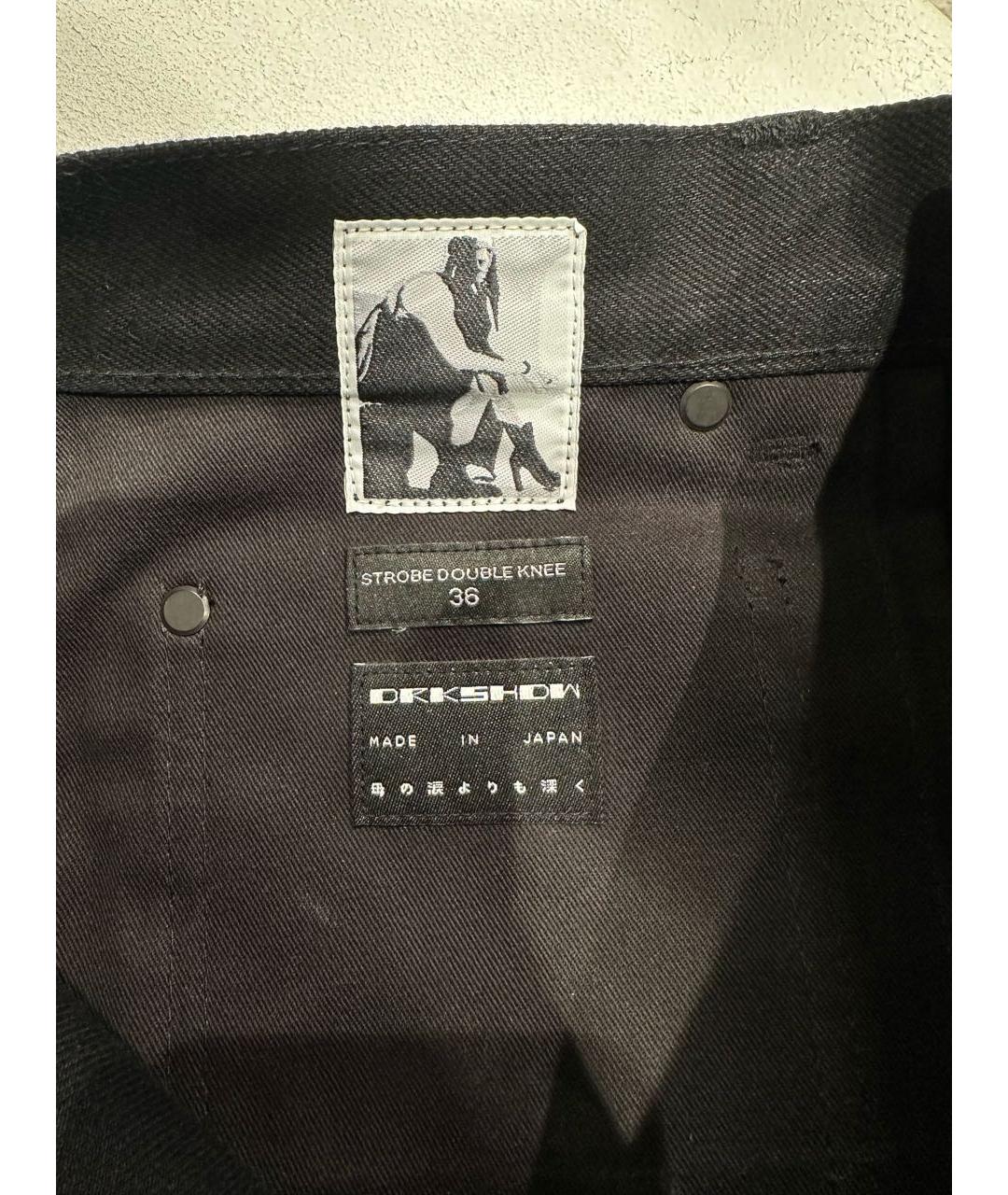 RICK OWENS DRKSHDW Черные хлопковые джинсы, фото 5