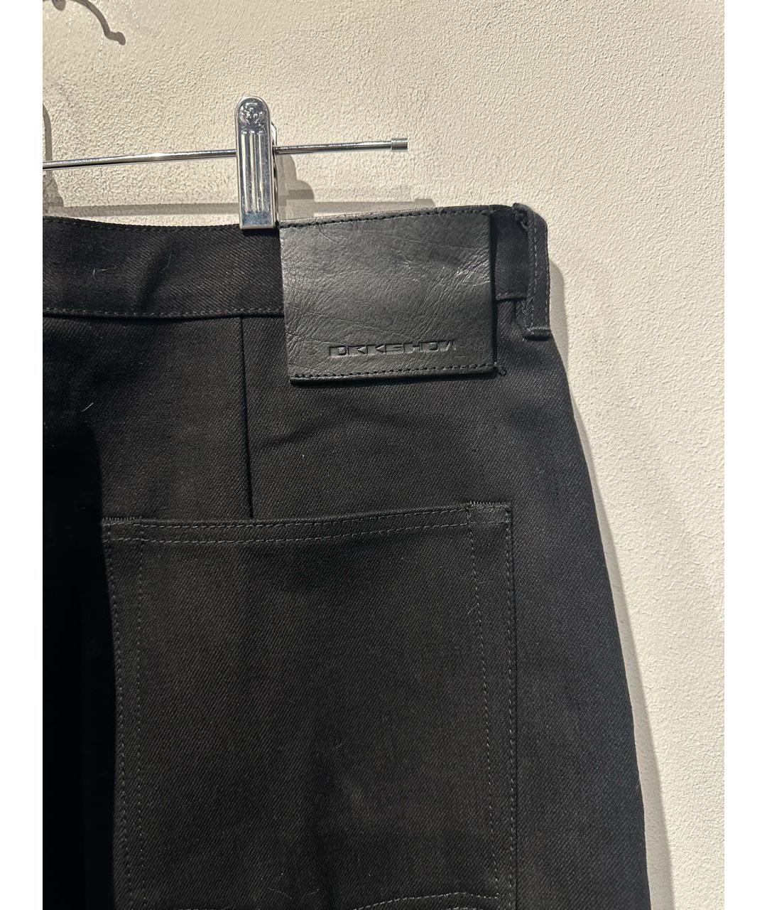 RICK OWENS DRKSHDW Черные хлопковые джинсы, фото 3