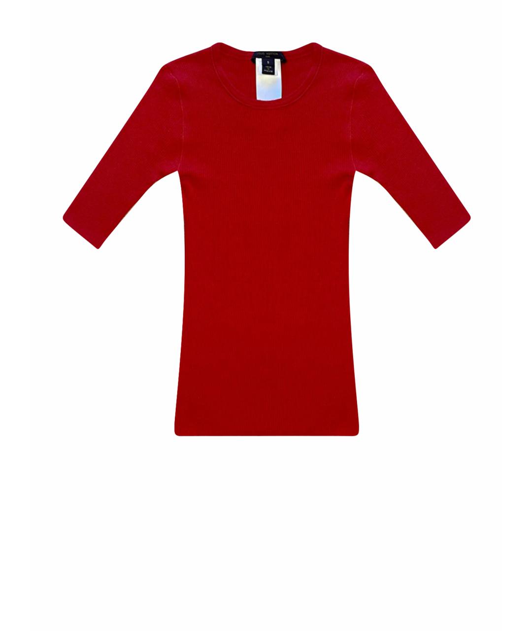 LOUIS VUITTON Красный шерстяной джемпер / свитер, фото 1