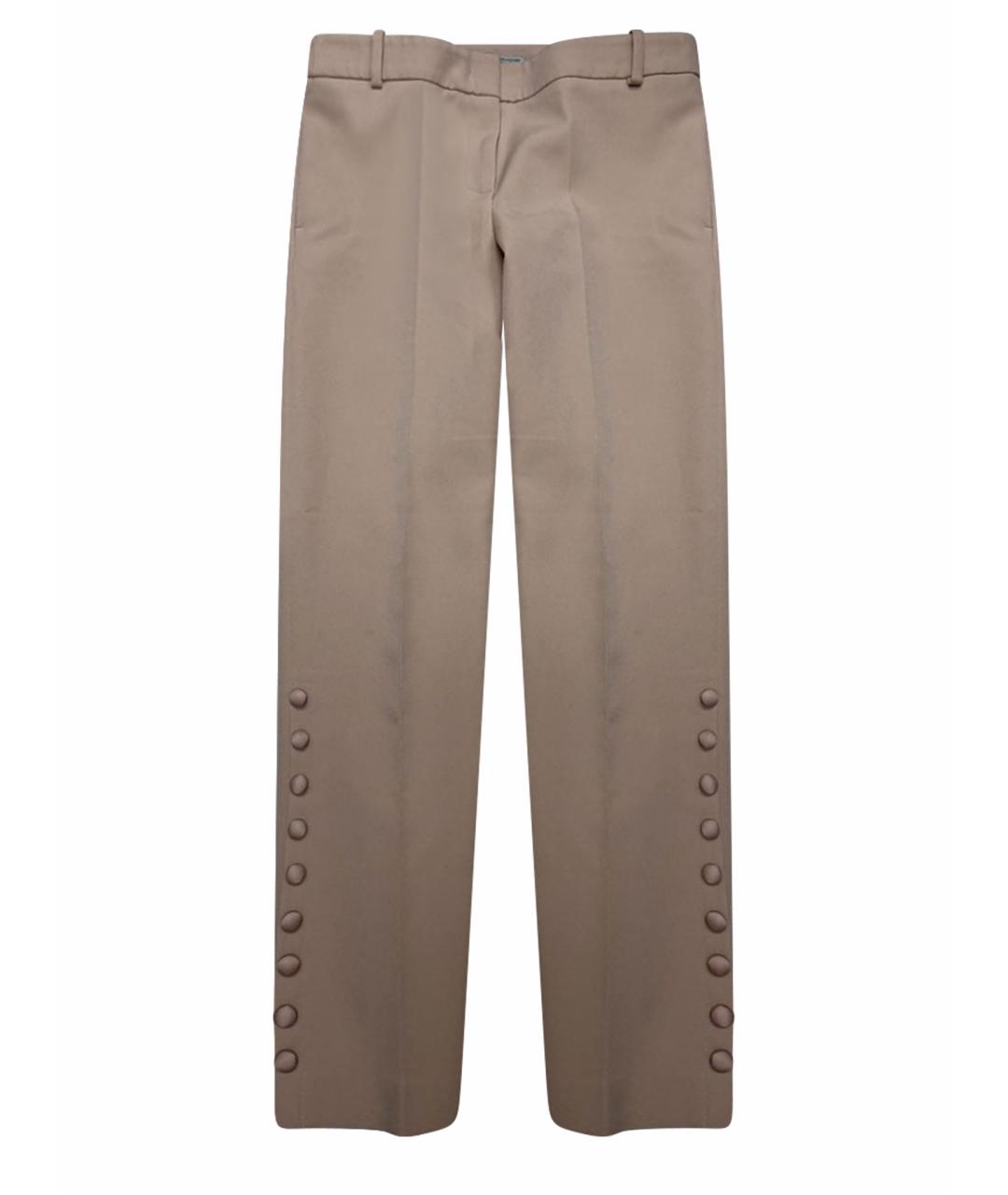 ERMANNO SCERVINO Бежевые полиэстеровые брюки узкие, фото 1