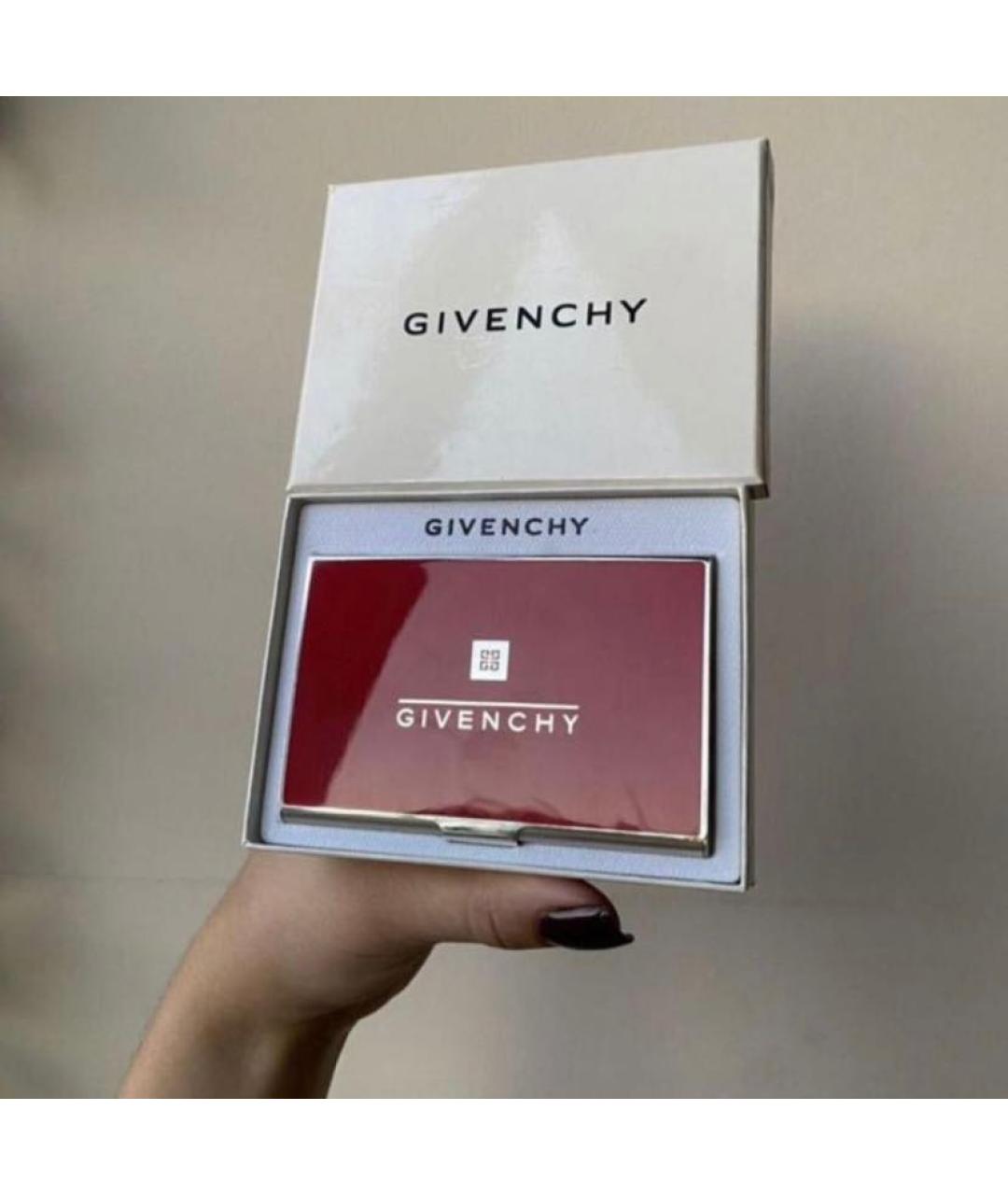 GIVENCHY Бордовая визитница, фото 2
