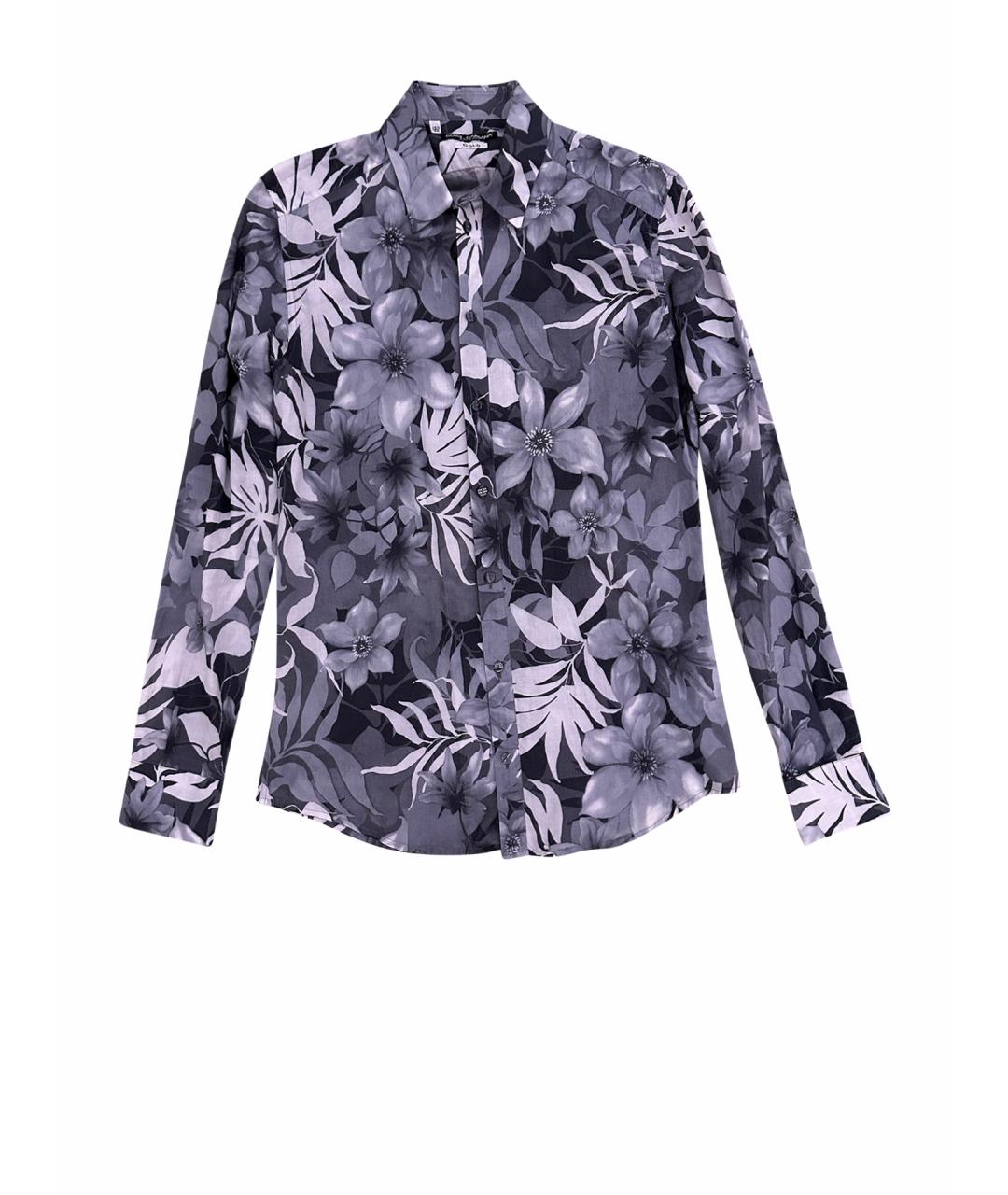 DOLCE&GABBANA Серая хлопковая кэжуал рубашка, фото 1