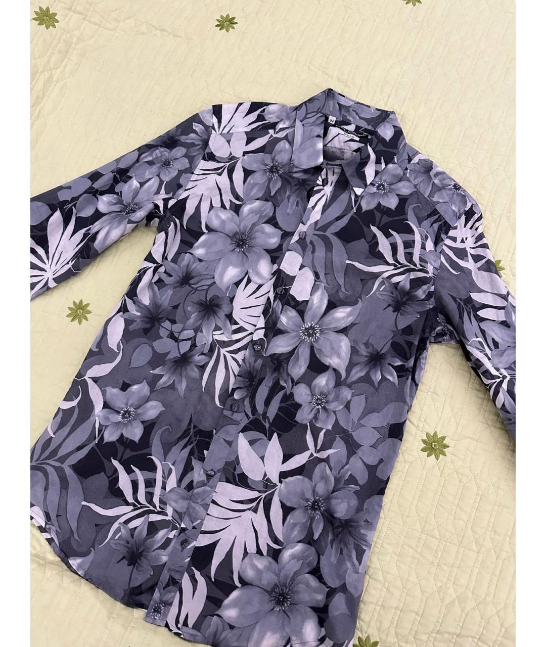 DOLCE&GABBANA Серая хлопковая кэжуал рубашка, фото 4