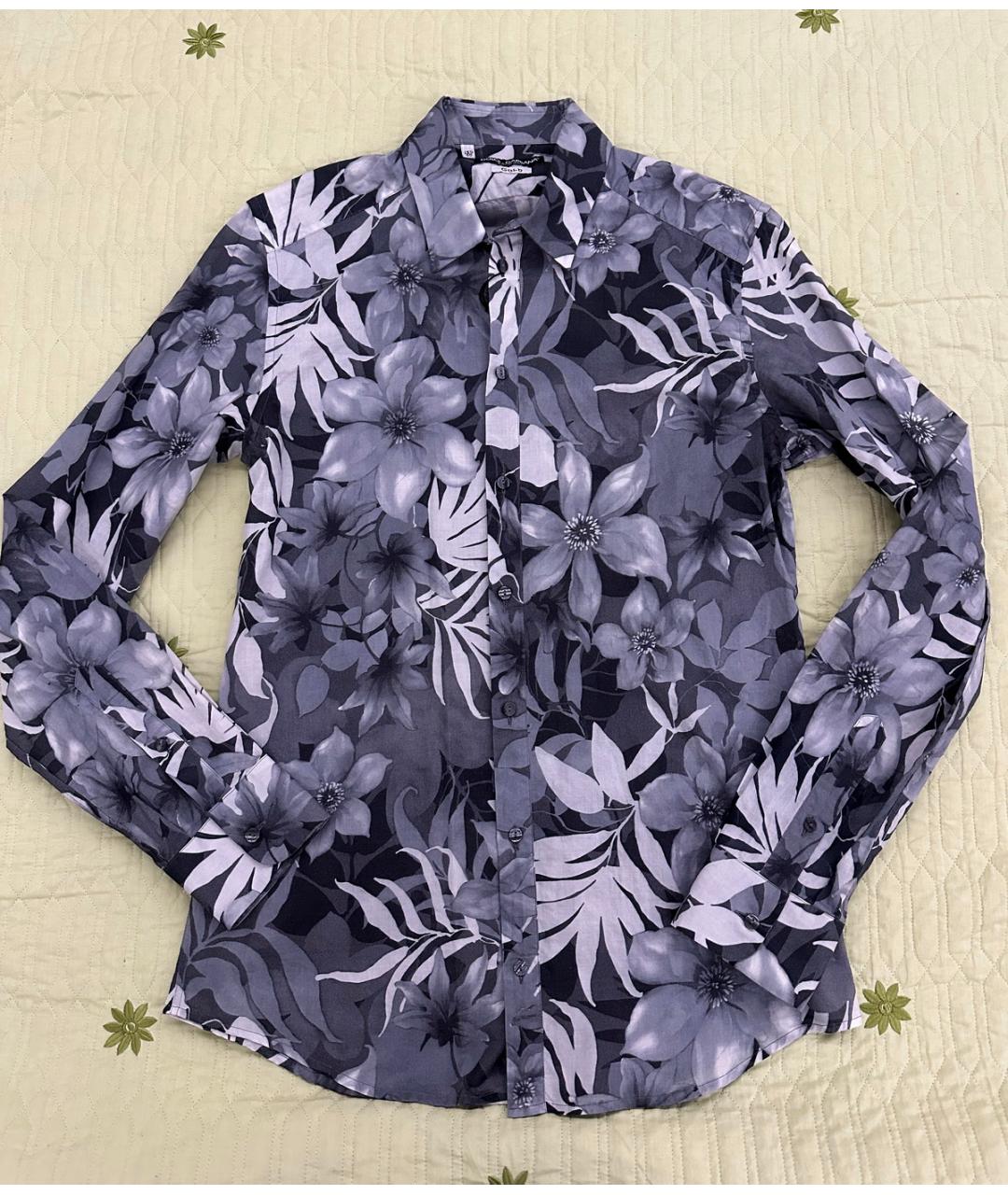 DOLCE&GABBANA Серая хлопковая кэжуал рубашка, фото 5