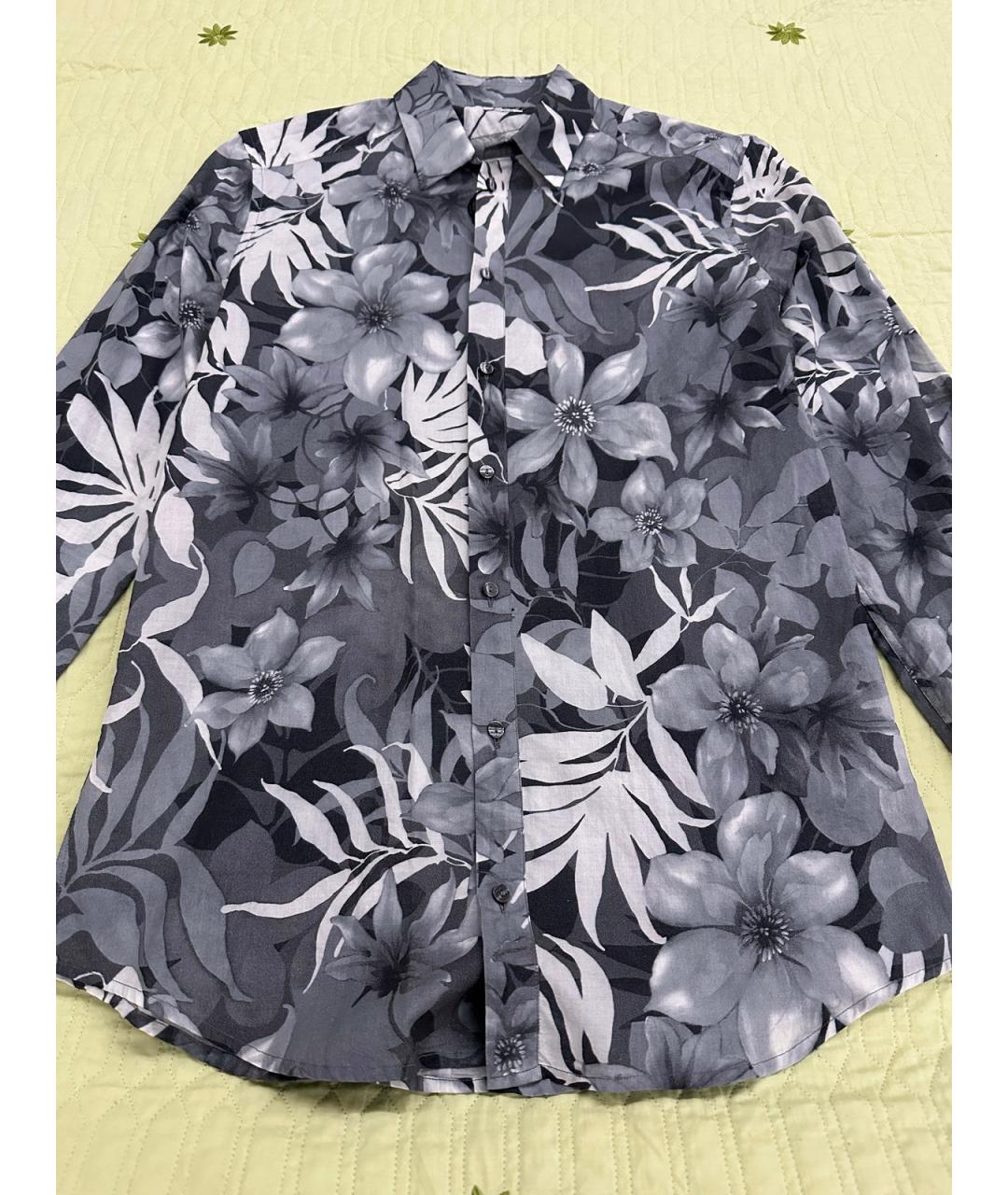 DOLCE&GABBANA Серая хлопковая кэжуал рубашка, фото 7