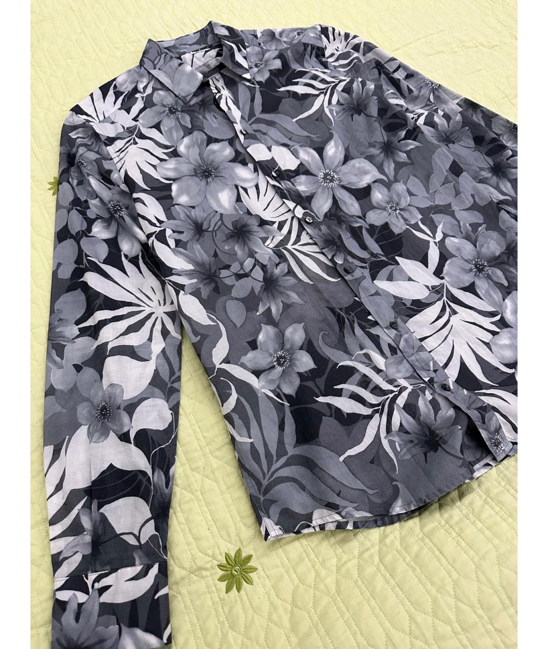 DOLCE&GABBANA Серая хлопковая кэжуал рубашка, фото 3