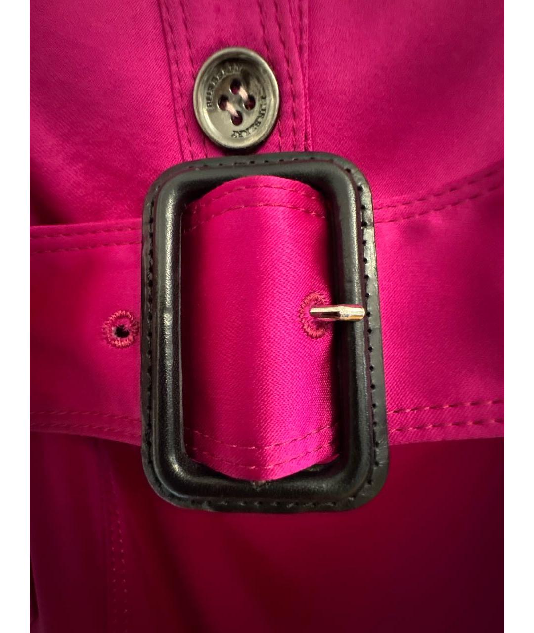 BURBERRY Фуксия шелковое повседневное платье, фото 5