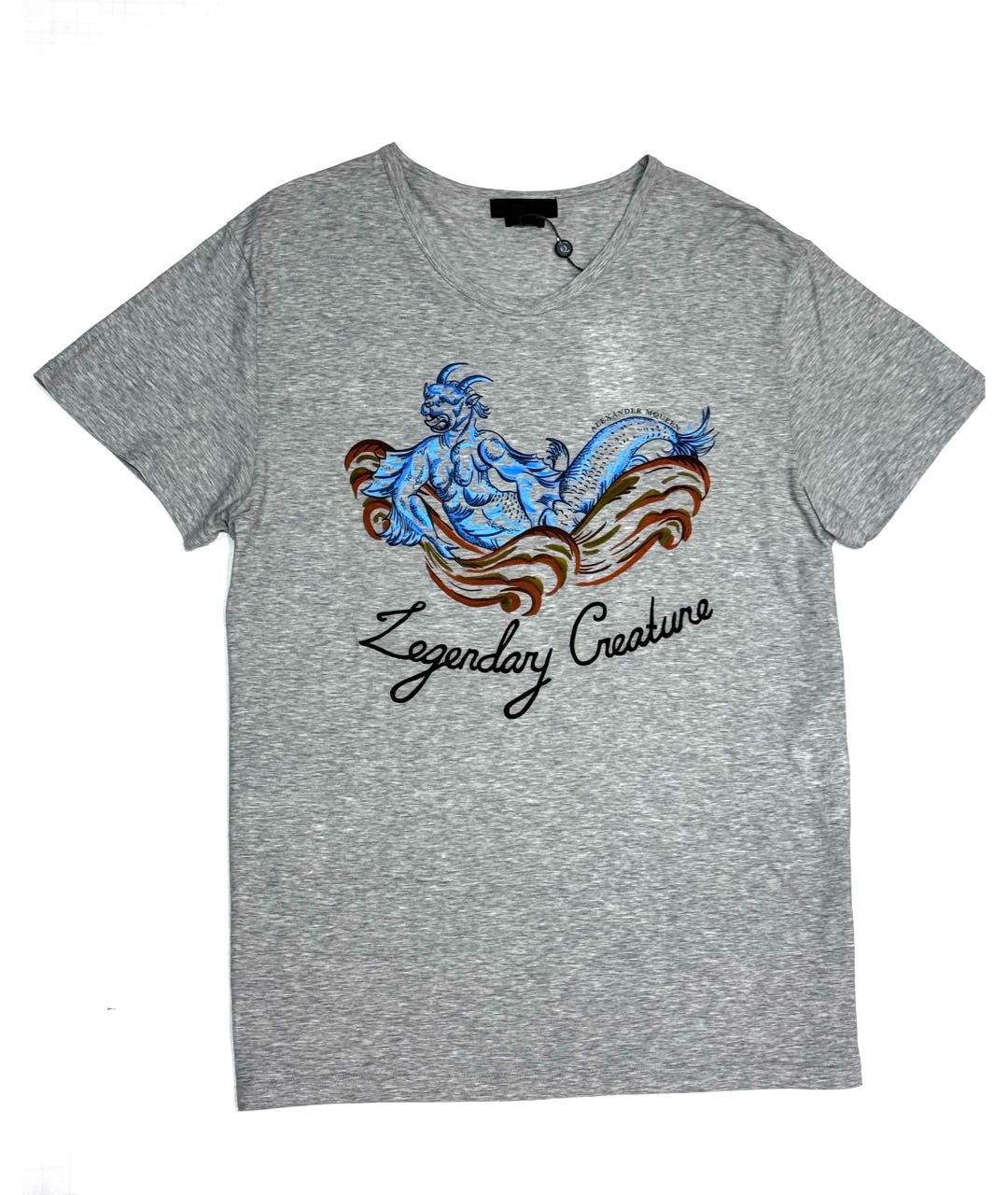 ALEXANDER MCQUEEN Серая хлопковая майка, фото 9