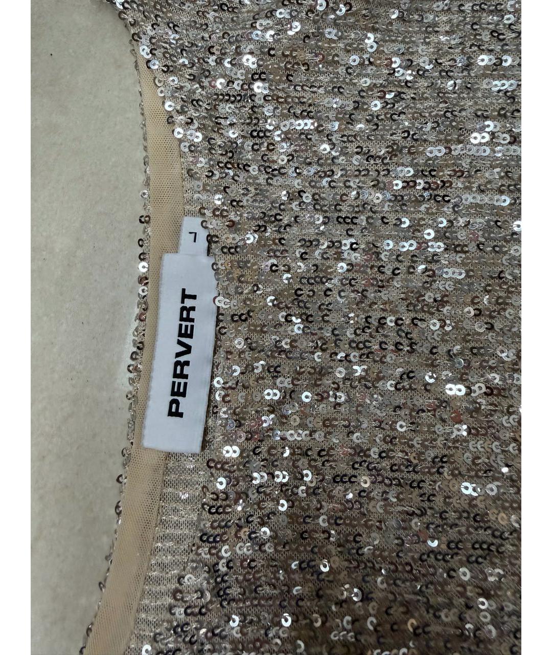 PERVERT Серебряное коктейльное платье, фото 2