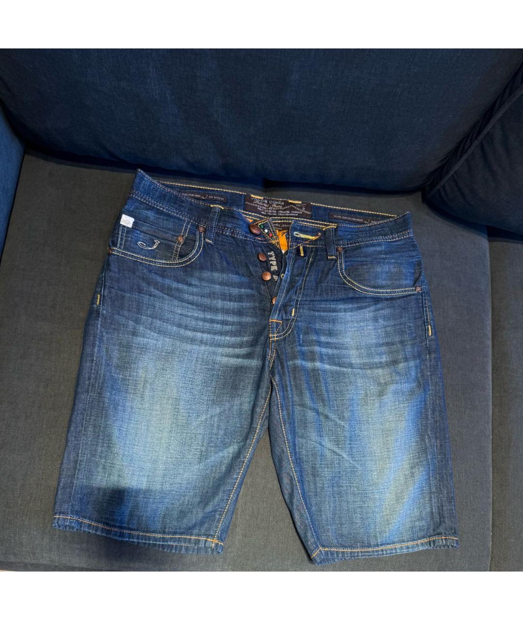 JACOB COHEN Темно-синие хлопковые шорты, фото 5