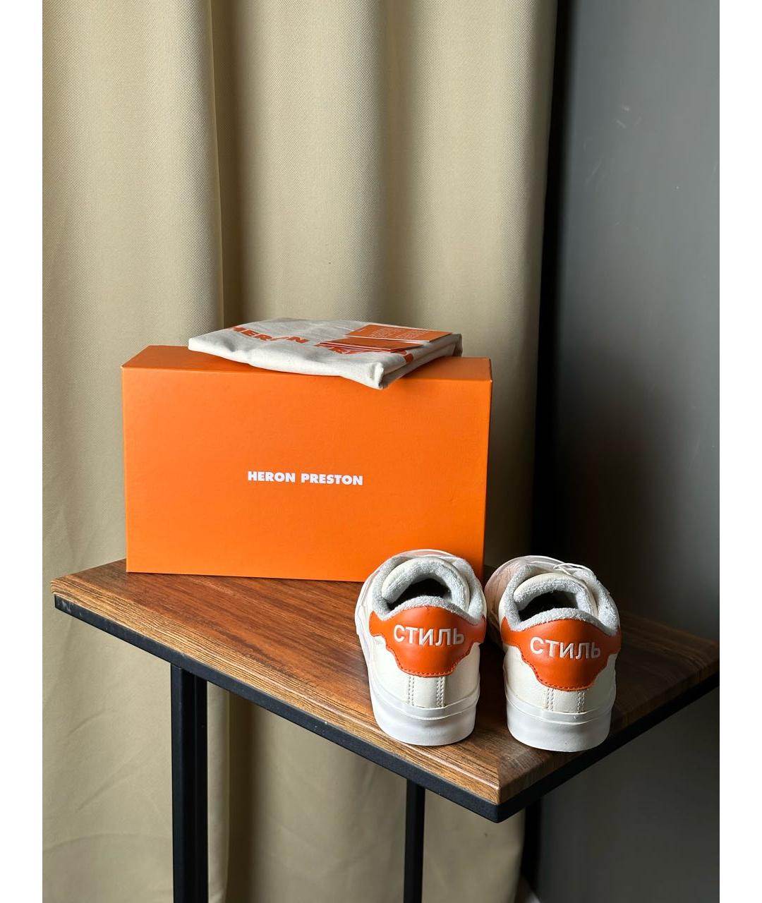 HERON PRESTON Бежевые низкие кроссовки / кеды, фото 5