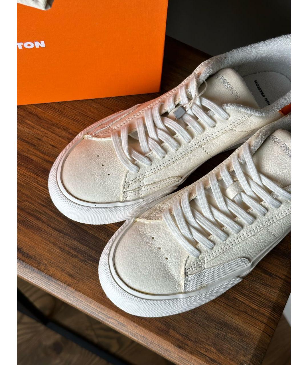 HERON PRESTON Бежевые низкие кроссовки / кеды, фото 3