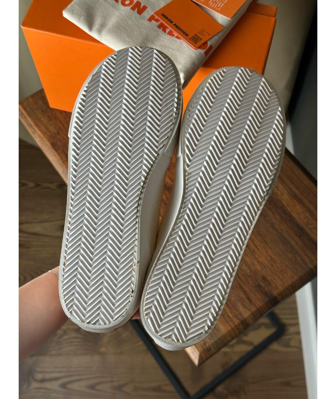 HERON PRESTON Бежевые низкие кроссовки / кеды, фото 6