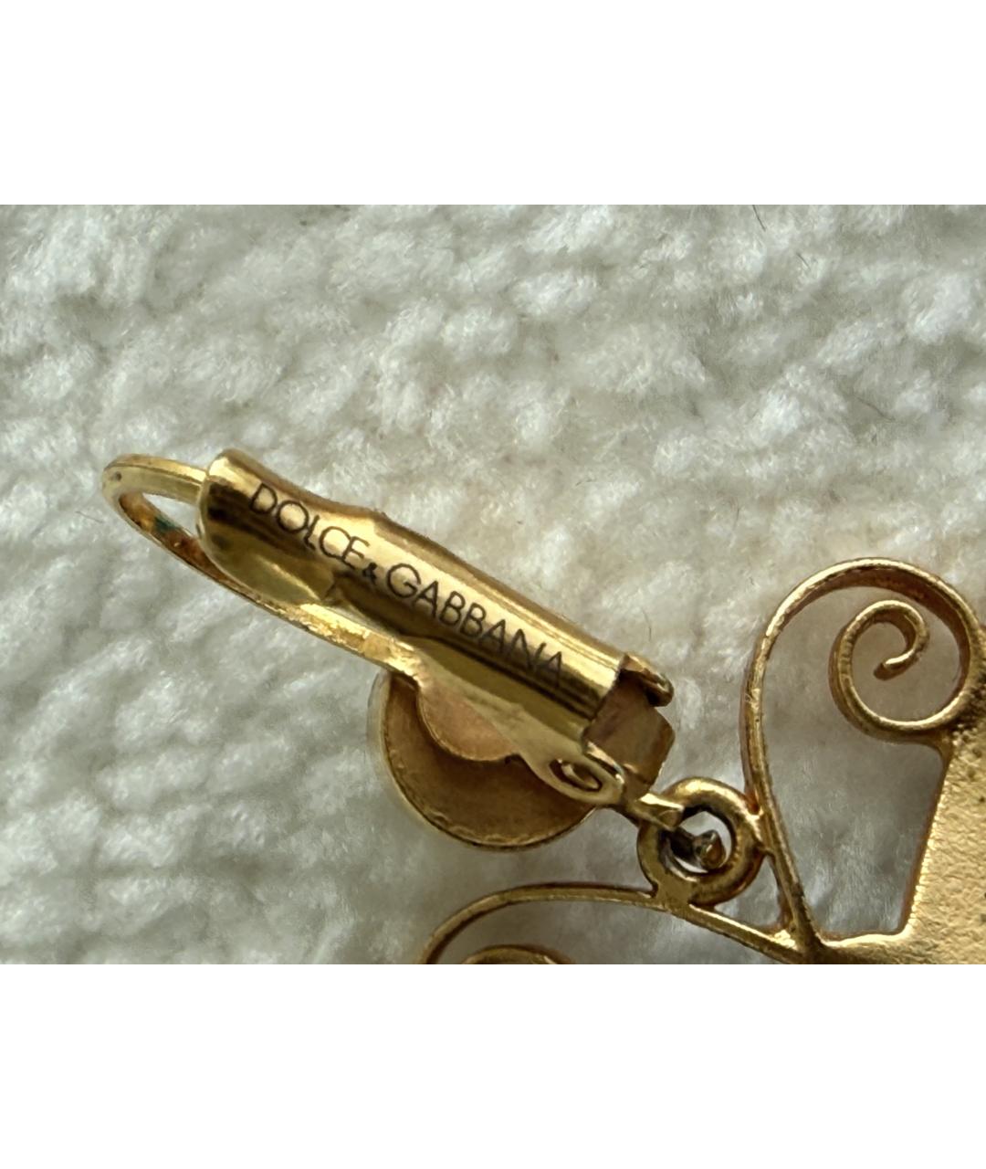 DOLCE&GABBANA Голубые металлические серьги, фото 3