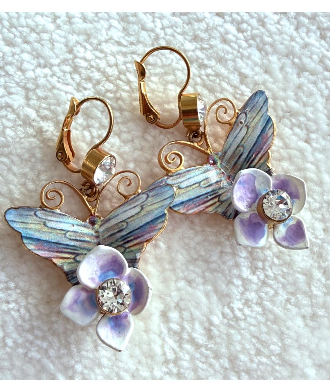 DOLCE&GABBANA Голубые металлические серьги, фото 10