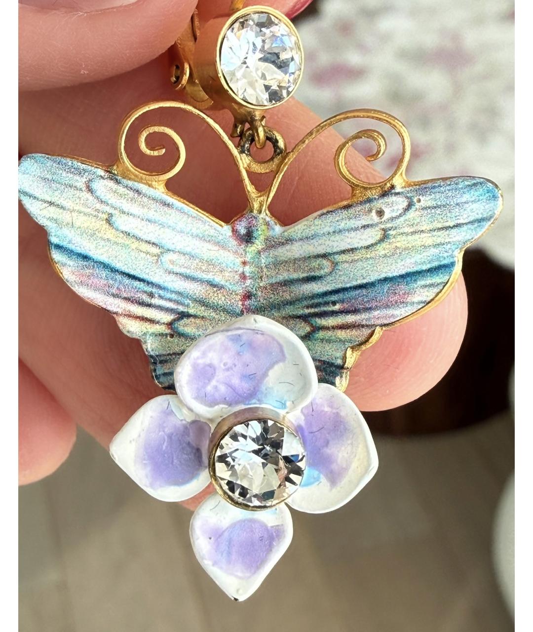 DOLCE&GABBANA Голубые металлические серьги, фото 9