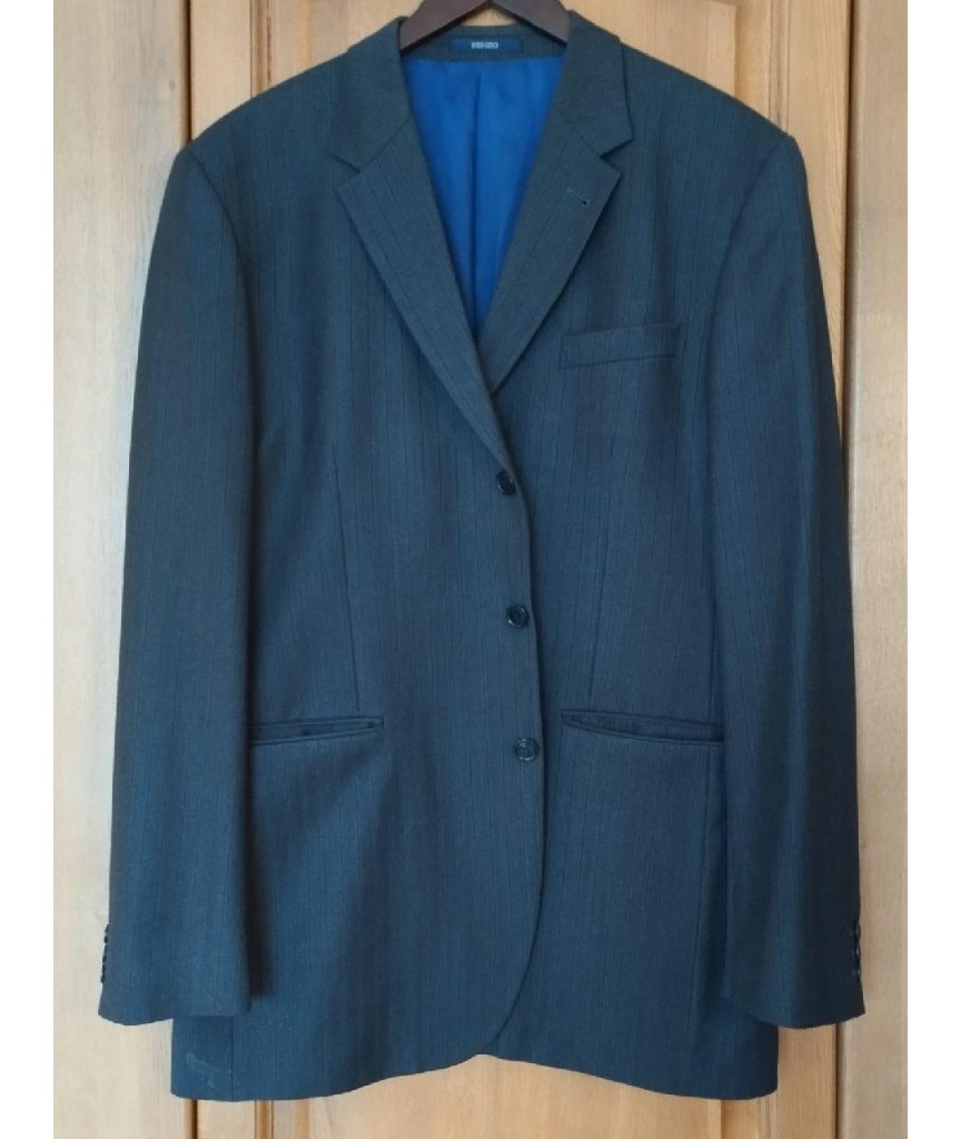 KENZO Антрацитовый классический костюм, фото 7