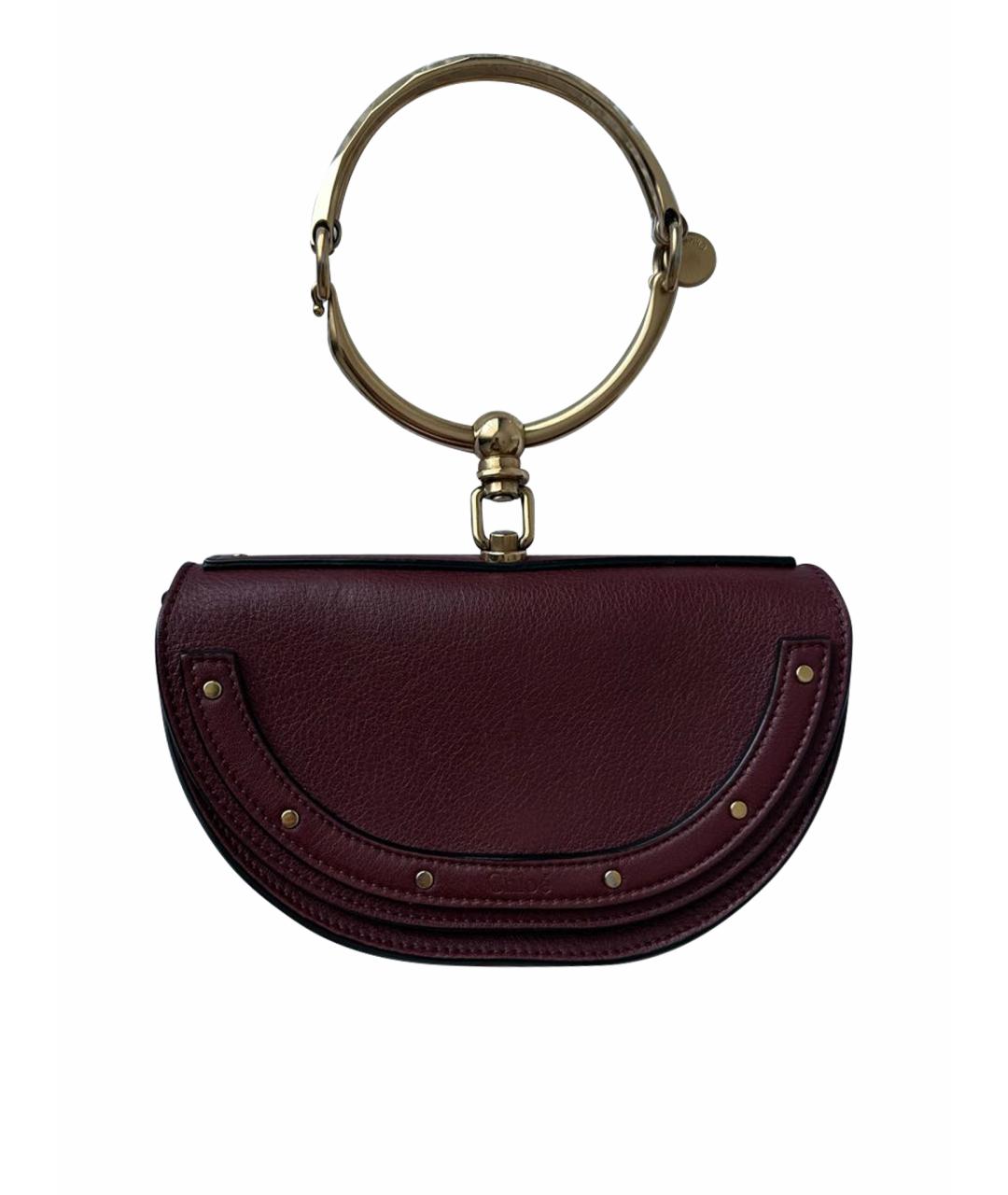 CHLOE Бордовая кожаная сумка через плечо, фото 1
