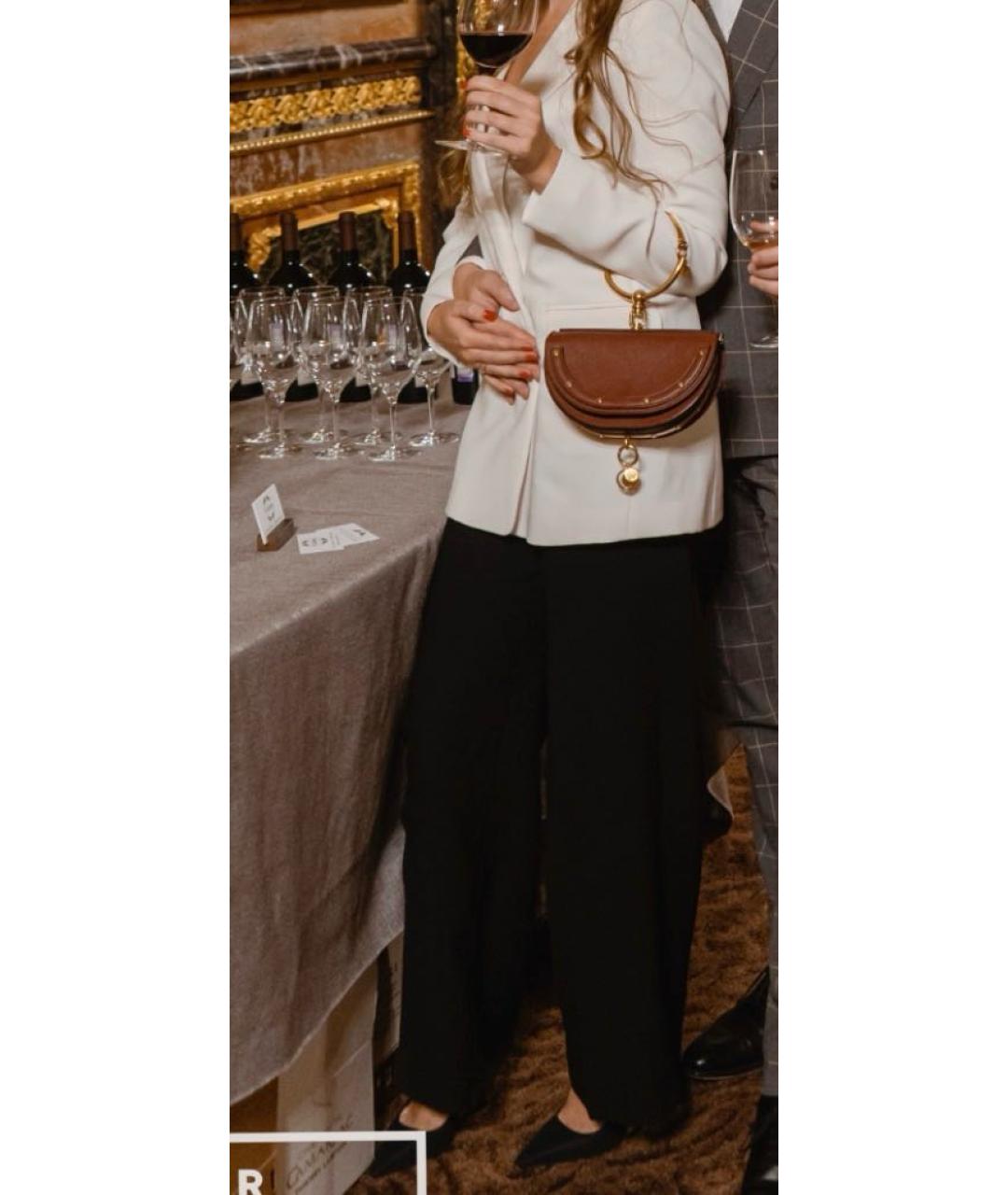 CHLOE Бордовая кожаная сумка через плечо, фото 7