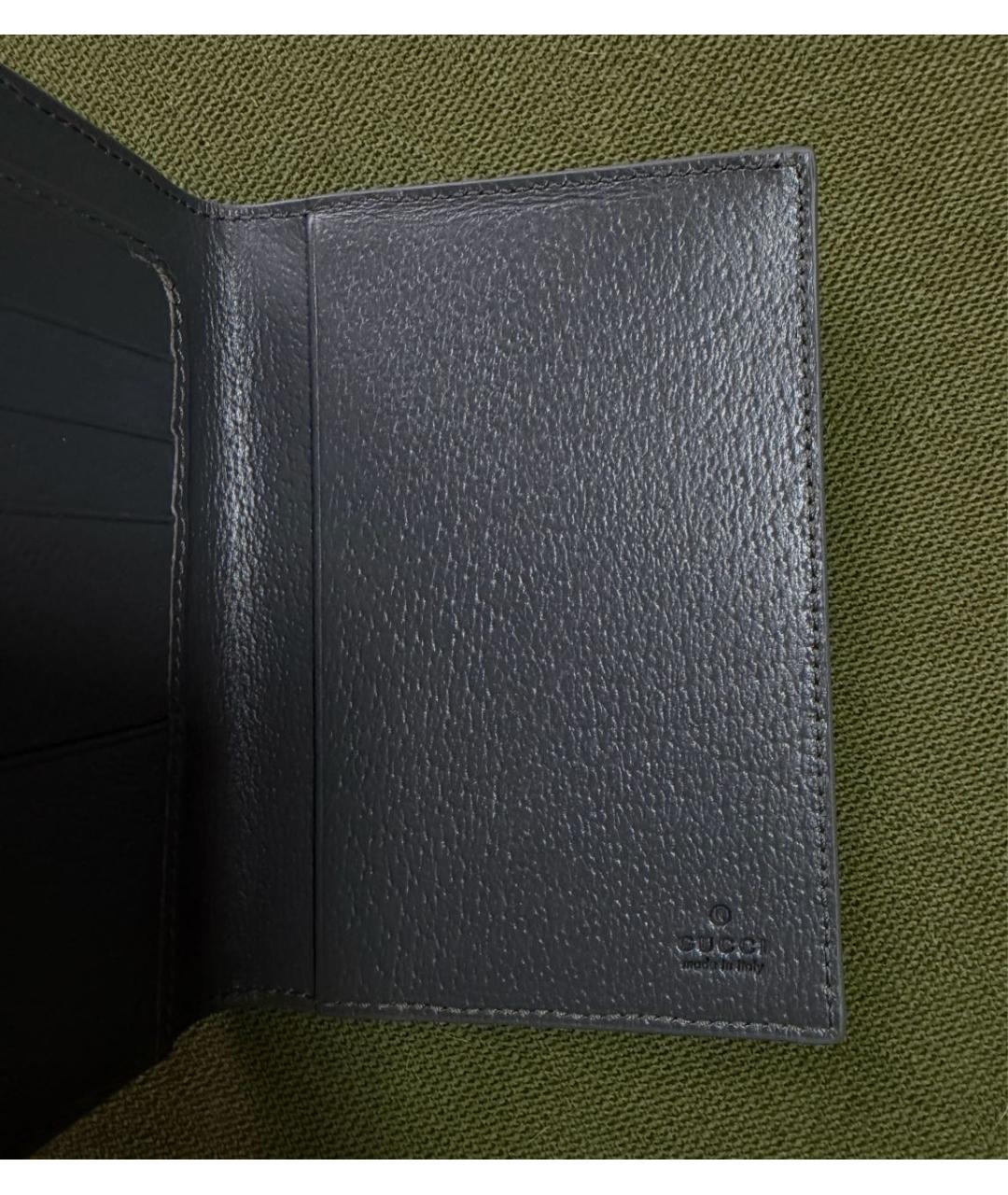 GUCCI Серый кожаный кардхолдер, фото 5