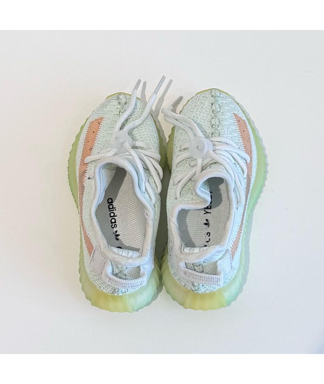 ADIDAS YEEZY Зеленые текстильные сапоги, фото 3