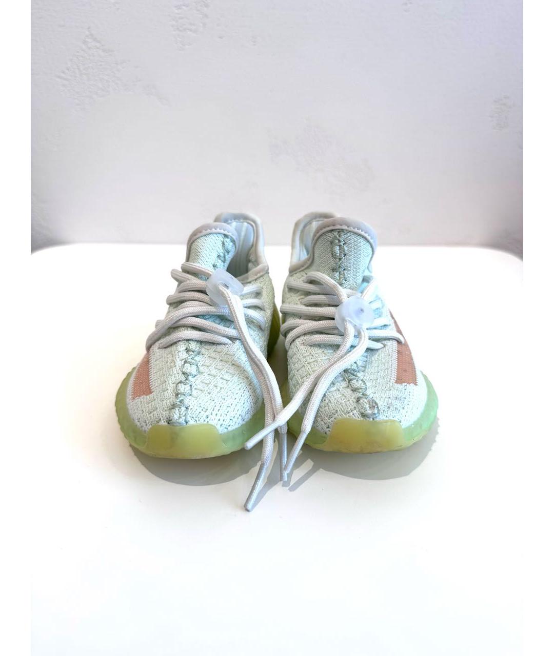 ADIDAS YEEZY Зеленые текстильные сапоги, фото 2