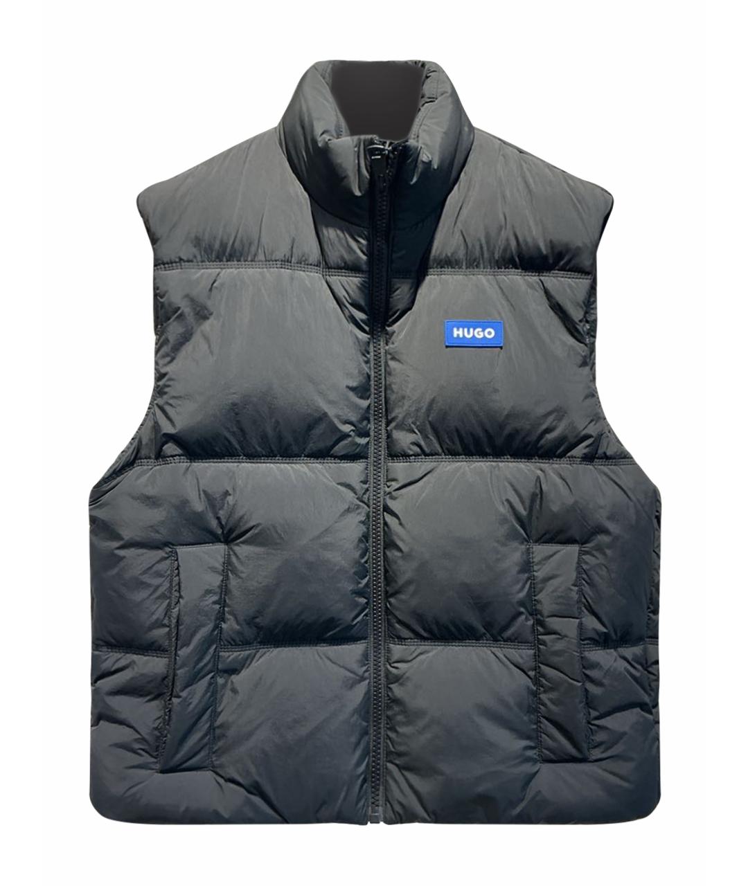 HUGO Черный полиамидовый жилет, фото 1