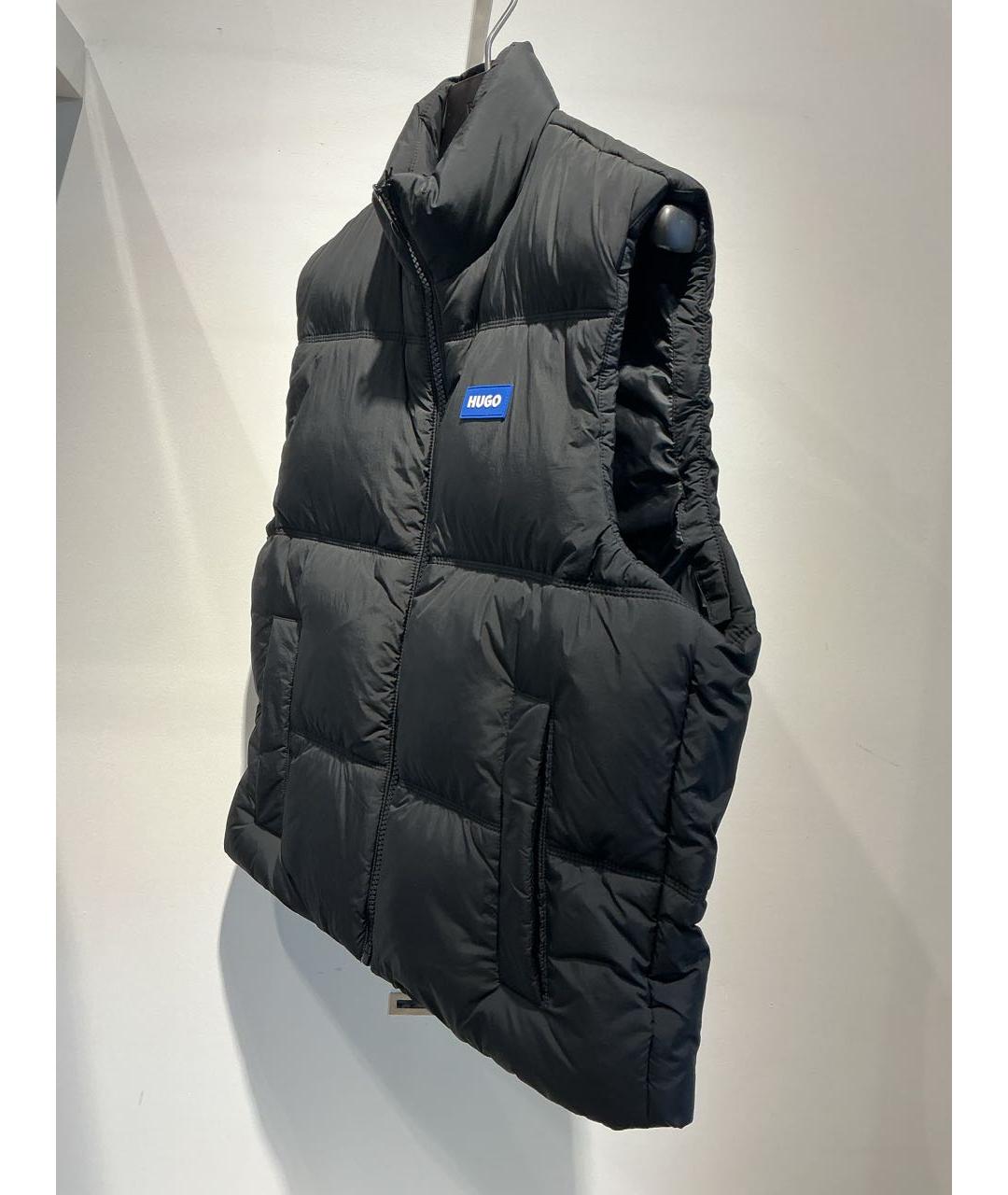 HUGO Черный полиамидовый жилет, фото 2