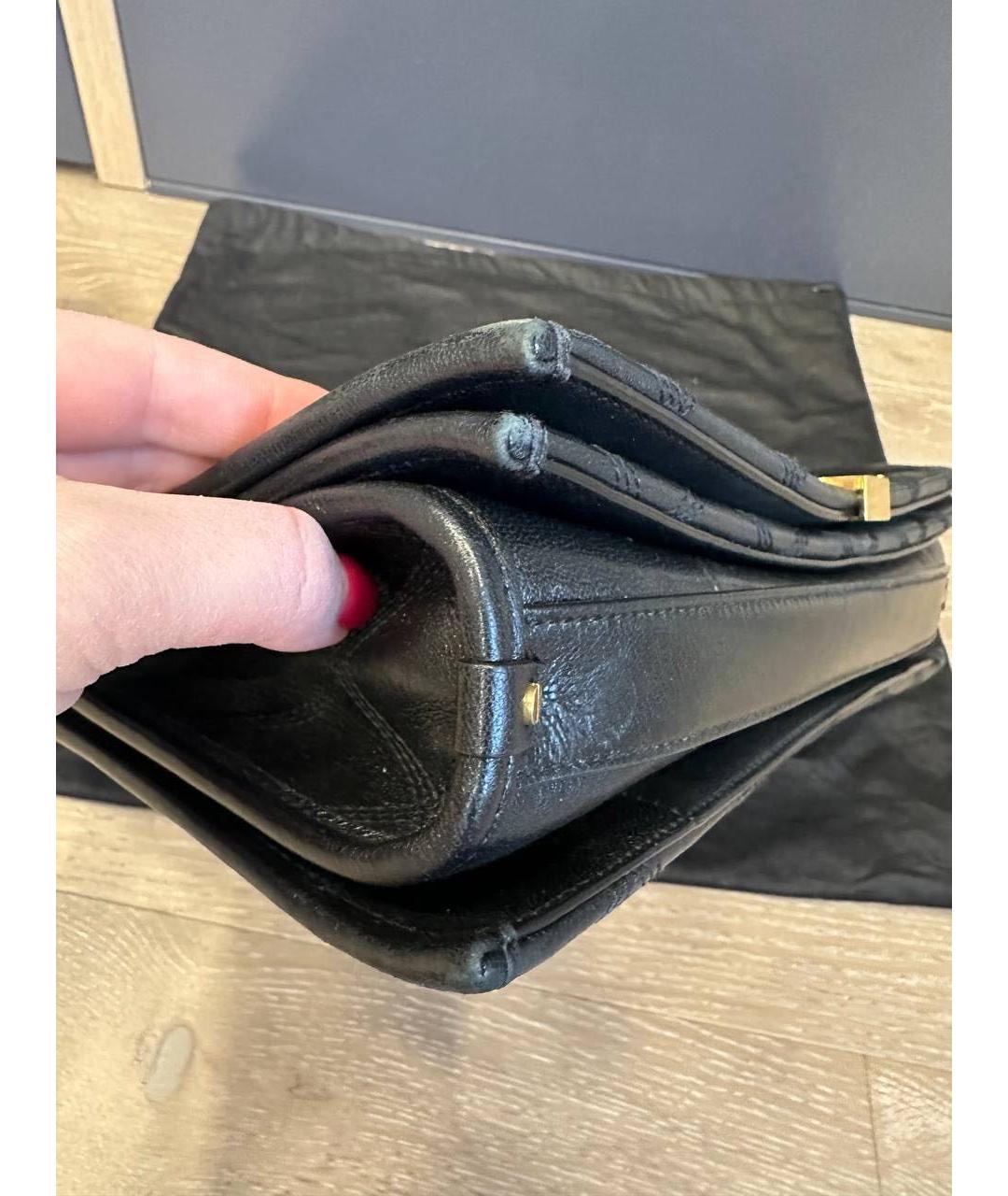 SAINT LAURENT Черная кожаная сумка через плечо, фото 6