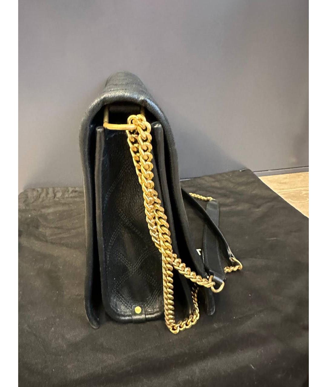 SAINT LAURENT Черная кожаная сумка через плечо, фото 3