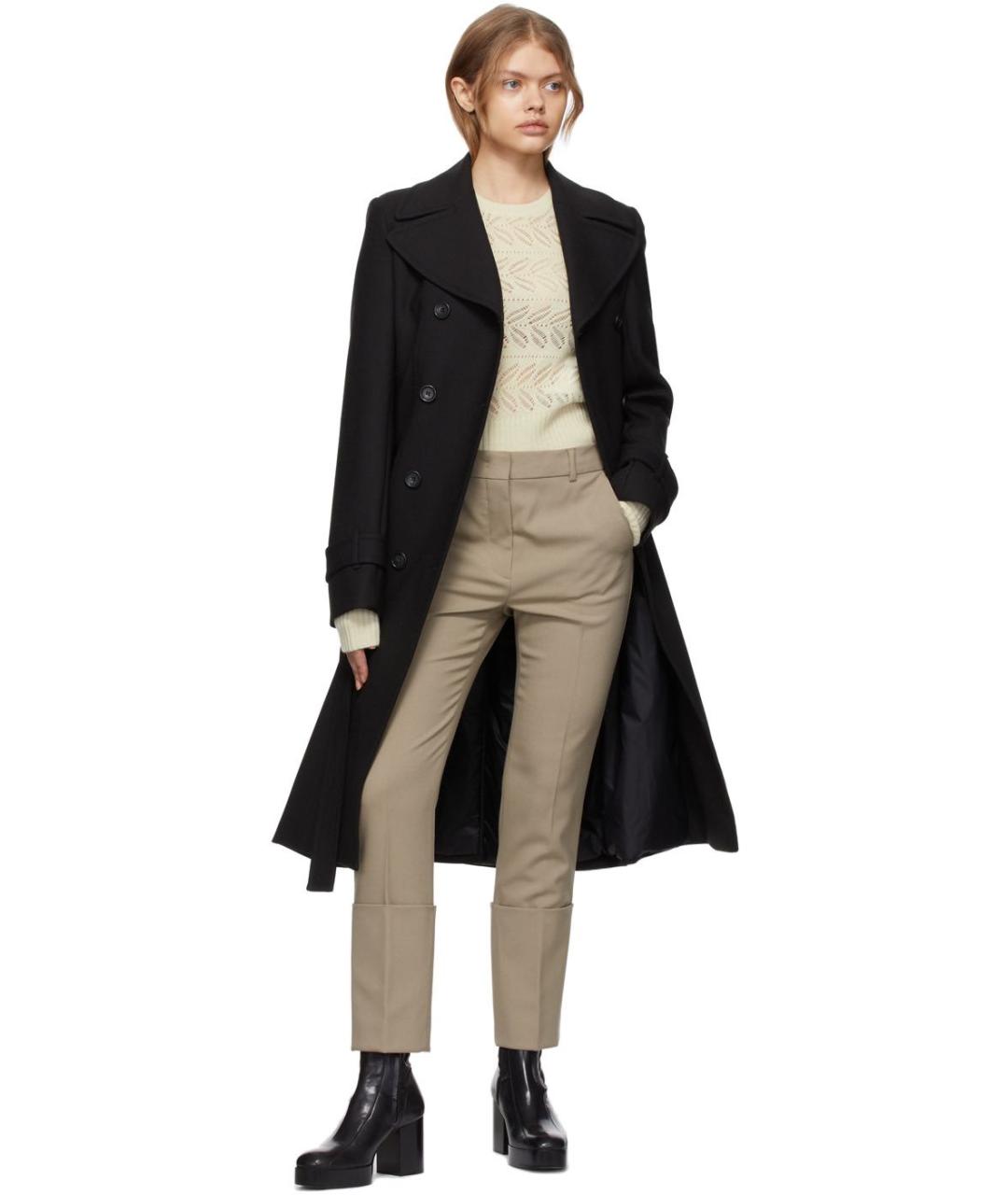 SPORTMAX Бежевые шерстяные брюки узкие, фото 8