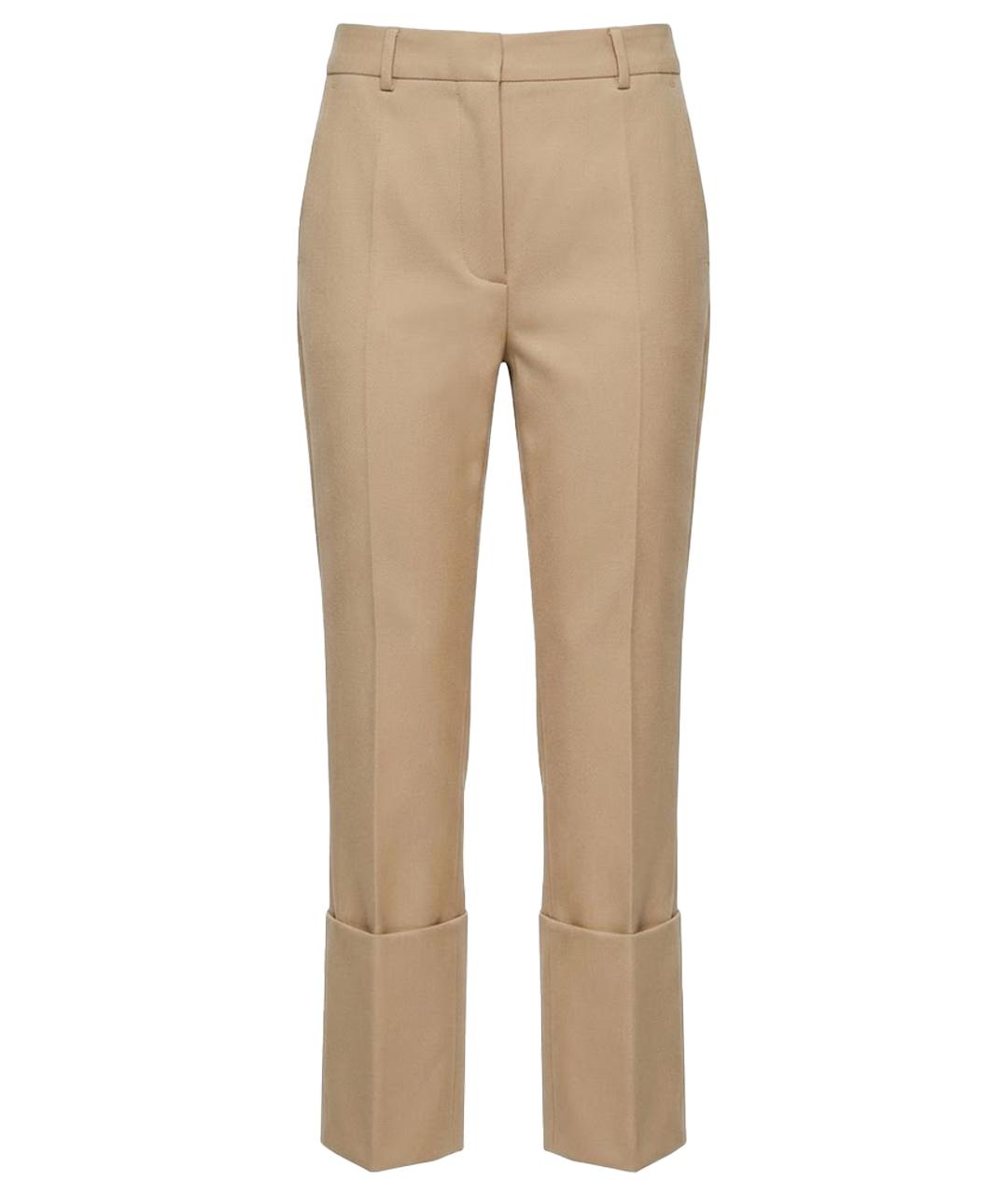 SPORTMAX Бежевые шерстяные брюки узкие, фото 1