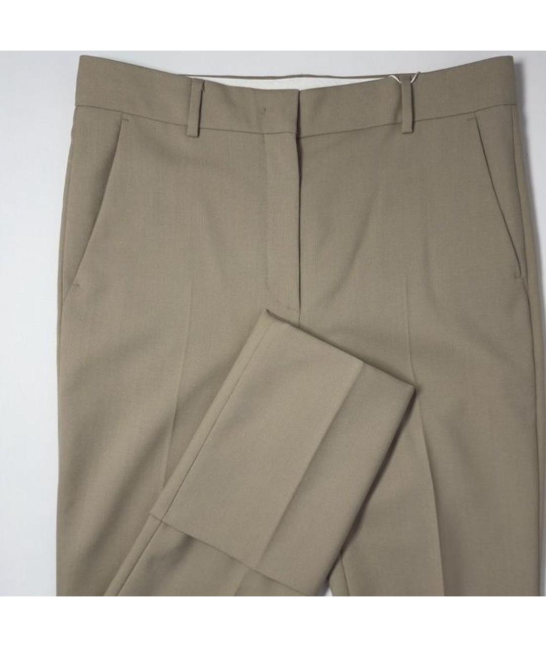 SPORTMAX Бежевые шерстяные брюки узкие, фото 6