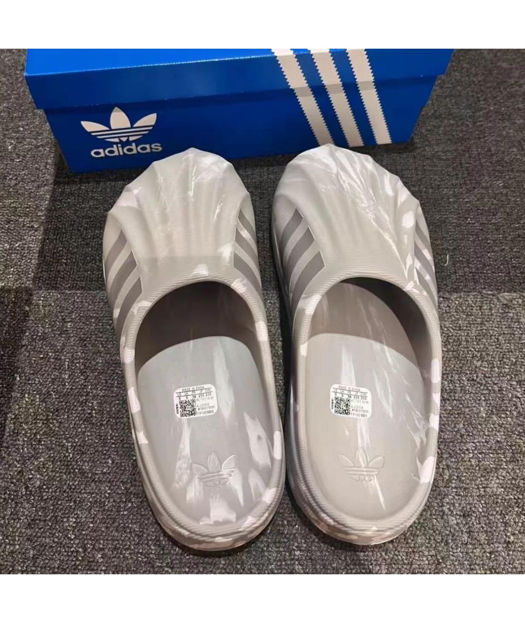 ADIDAS Серые шлепанцы, фото 4