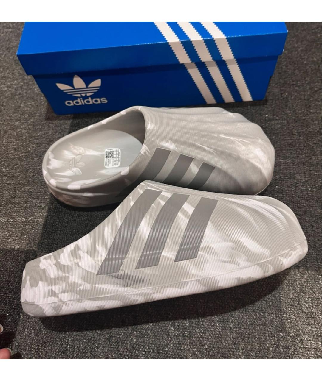 ADIDAS Серые шлепанцы, фото 6
