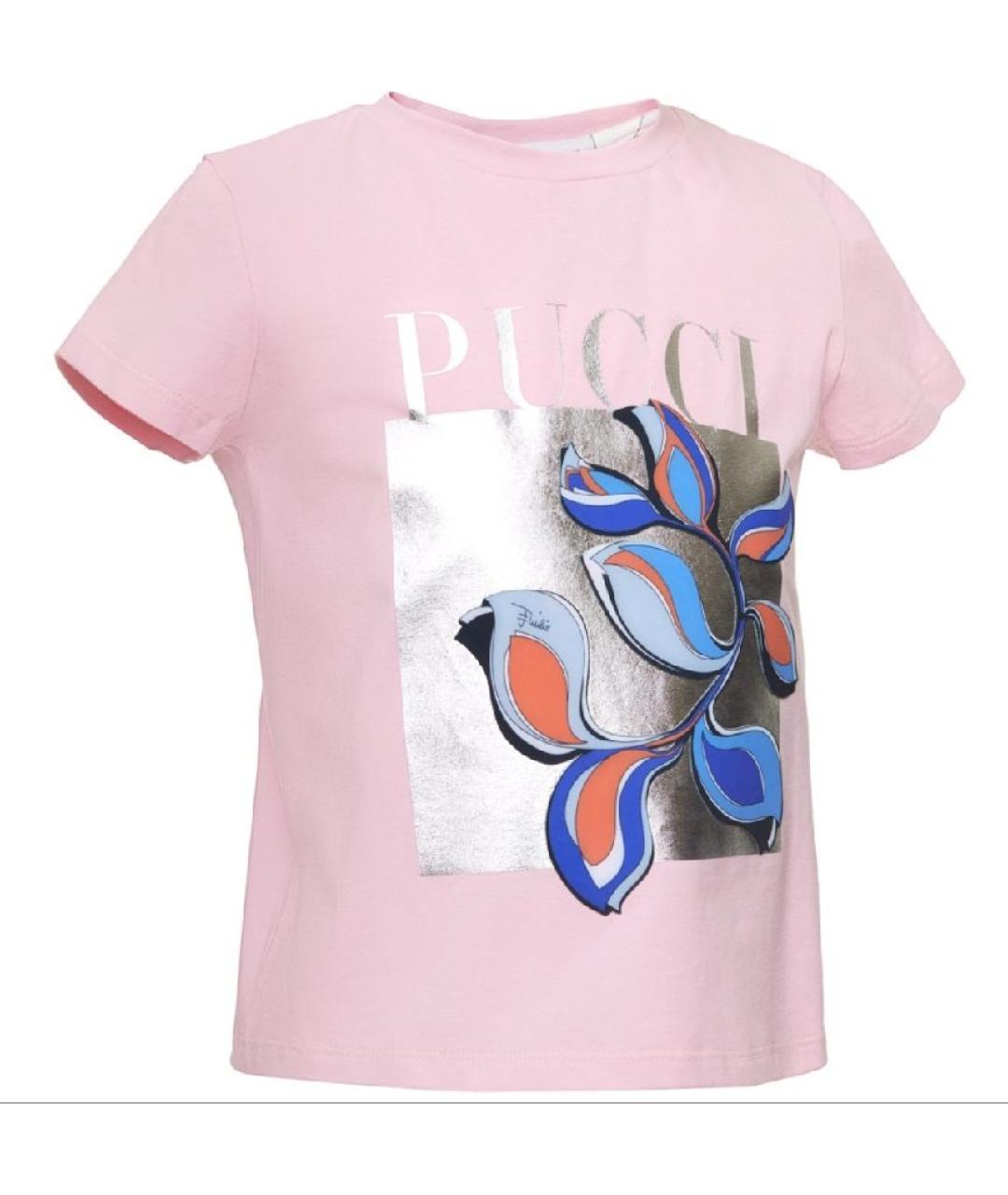 EMILIO PUCCI Розовый хлопковый детская футболка / топ, фото 4