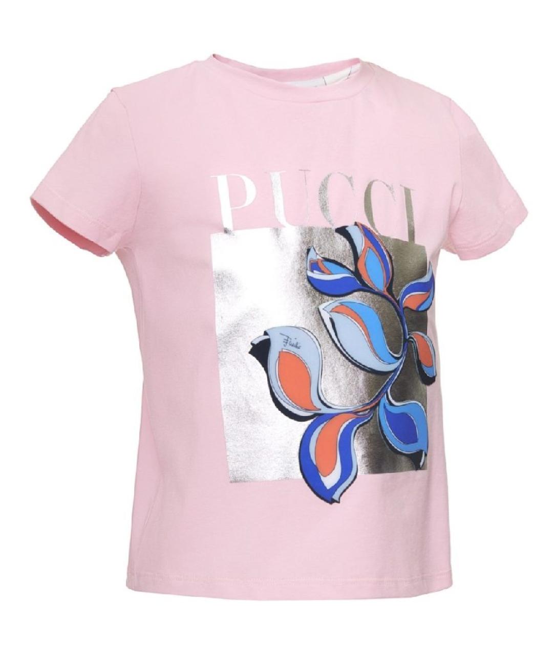 EMILIO PUCCI Розовый хлопковый детская футболка / топ, фото 2