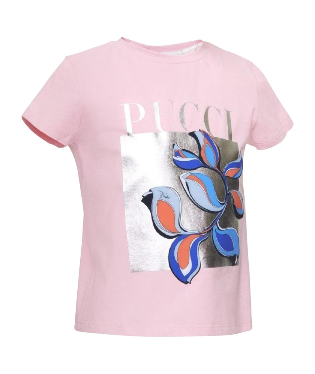 EMILIO PUCCI Розовый хлопковый детская футболка / топ, фото 5