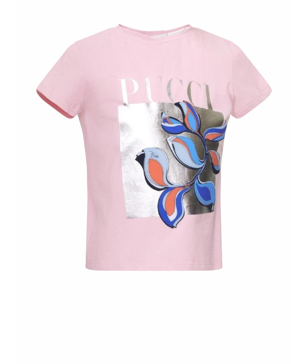 EMILIO PUCCI Розовый хлопковый детская футболка / топ, фото 1