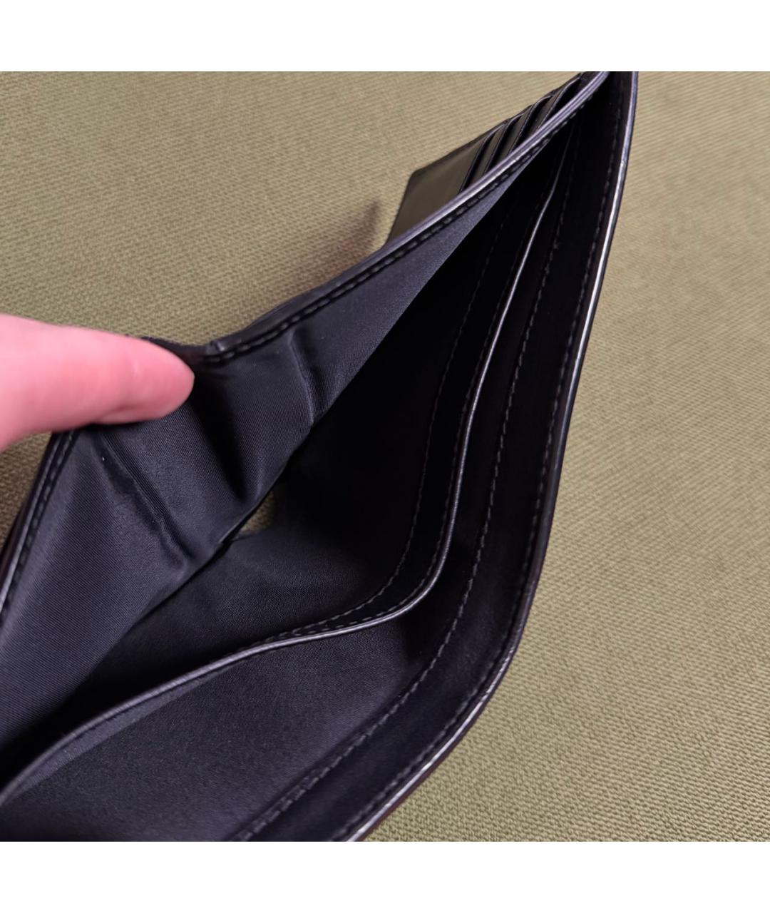 BURBERRY Черный кожаный кошелек, фото 5