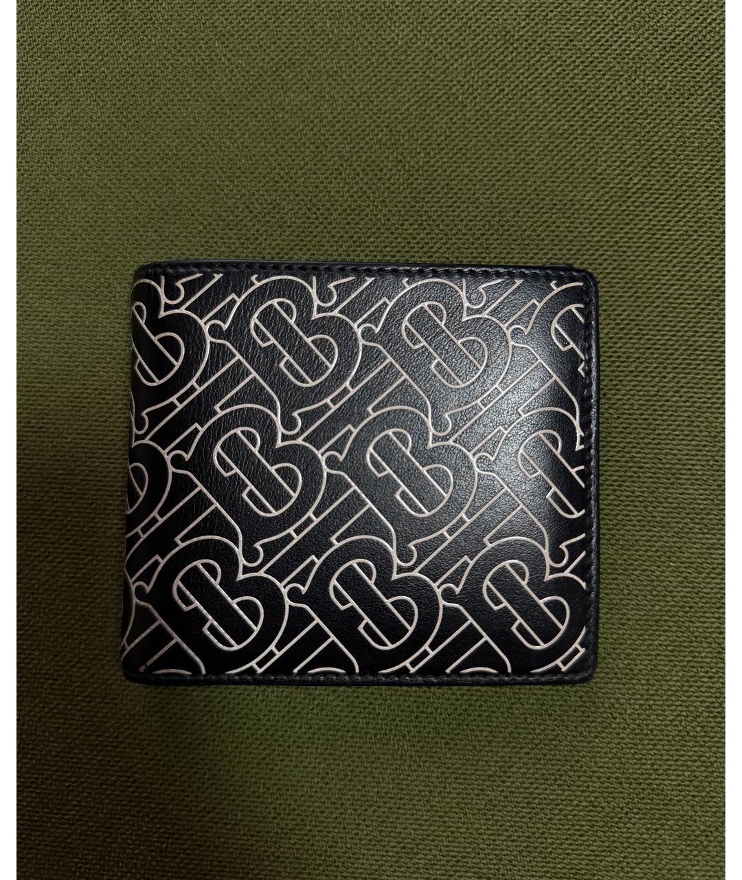 BURBERRY Черный кожаный кошелек, фото 6