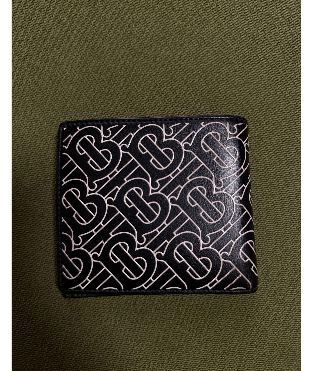 BURBERRY Черный кожаный кошелек, фото 2