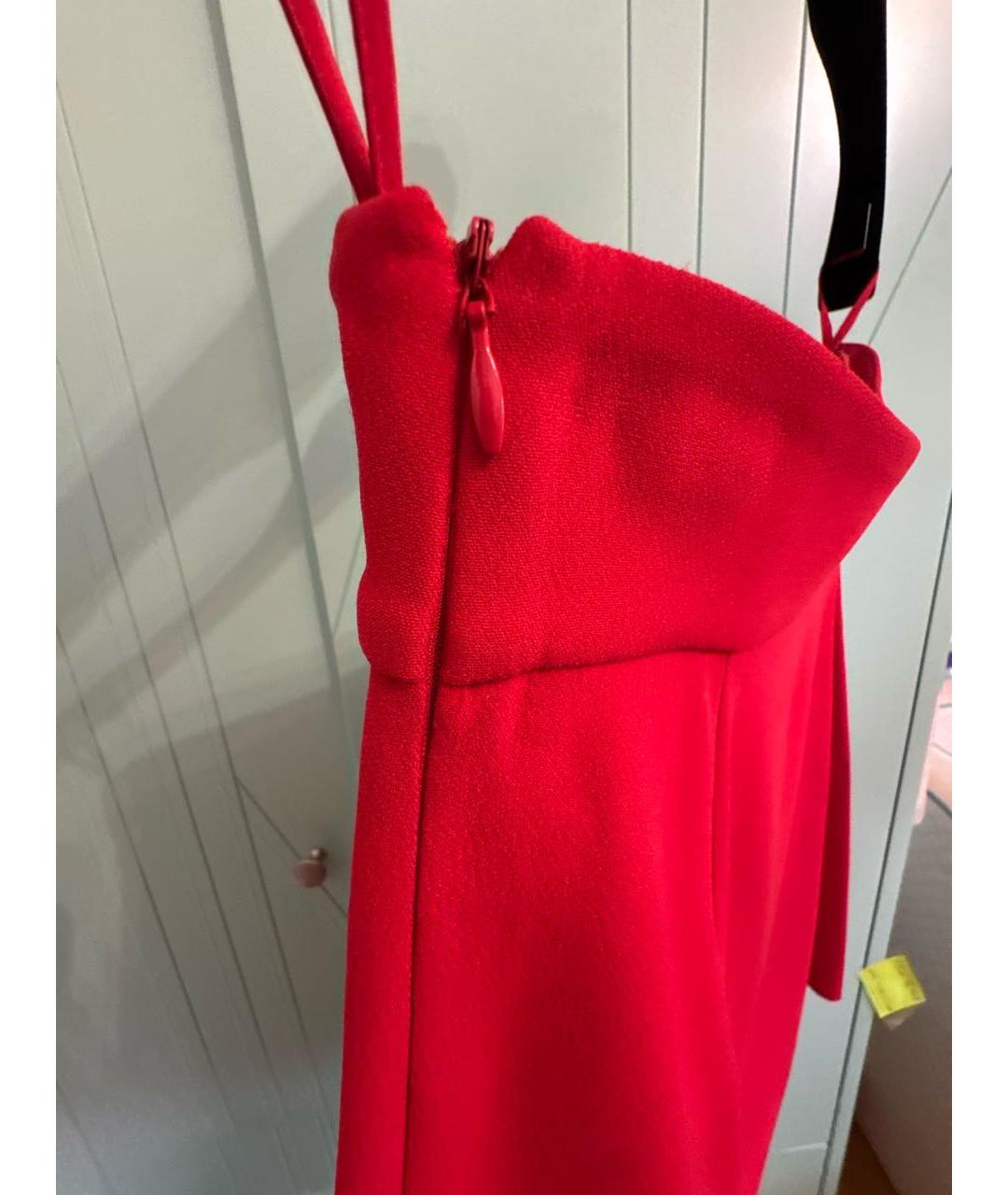 MIU MIU Красная вискозная юбка миди, фото 4