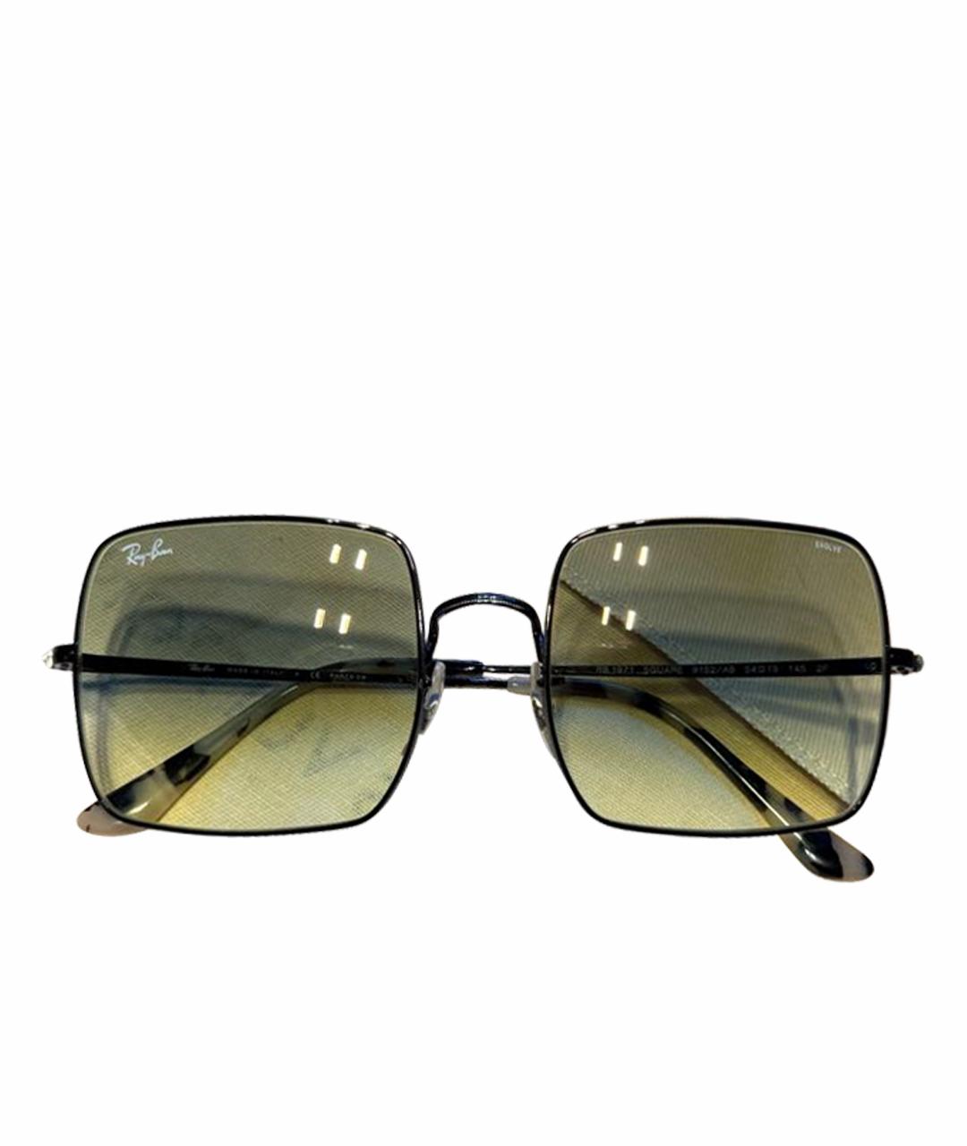 RAY BAN Зеленые металлические солнцезащитные очки, фото 1