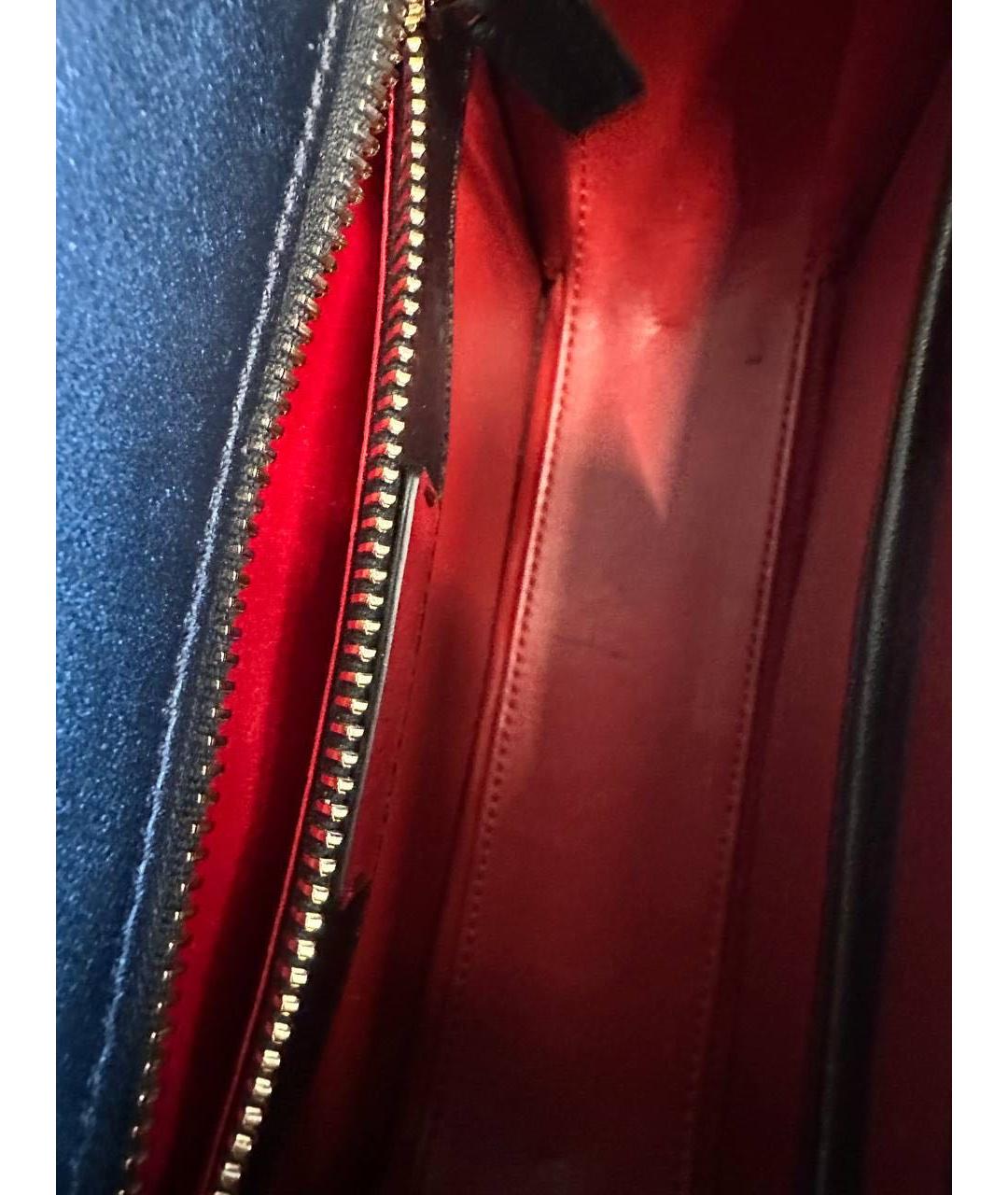 VALENTINO Черная кожаная сумка через плечо, фото 8