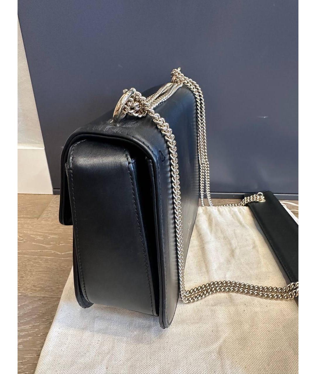 VALENTINO Черная кожаная сумка через плечо, фото 3