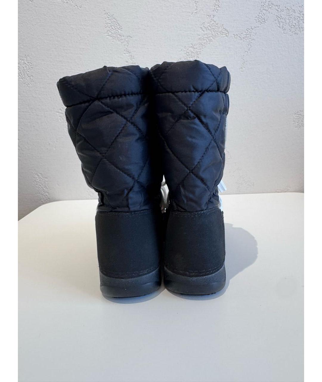 DOLCE&GABBANA Черные текстильные сапоги, фото 4